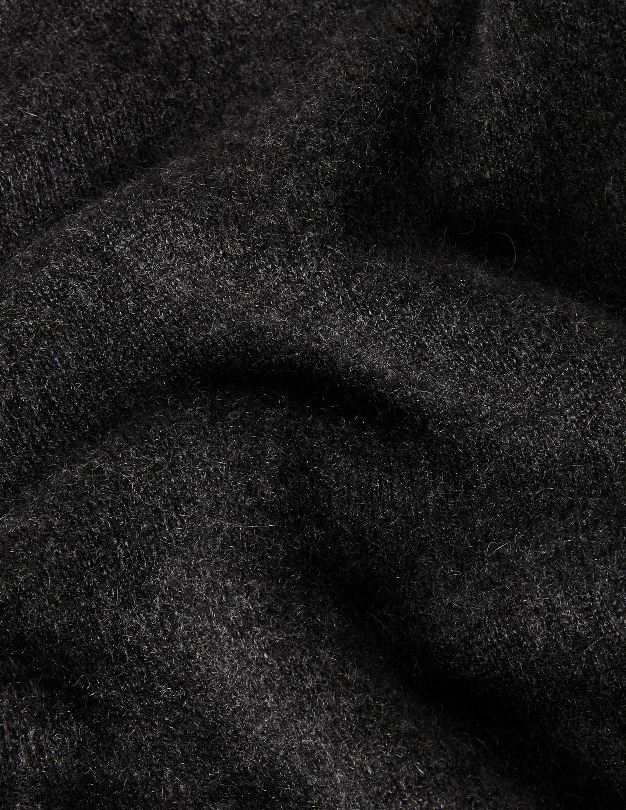Lässiger Kaschmirpullover mit V-Ausschnitt-Anthrazit Melange - Image 6