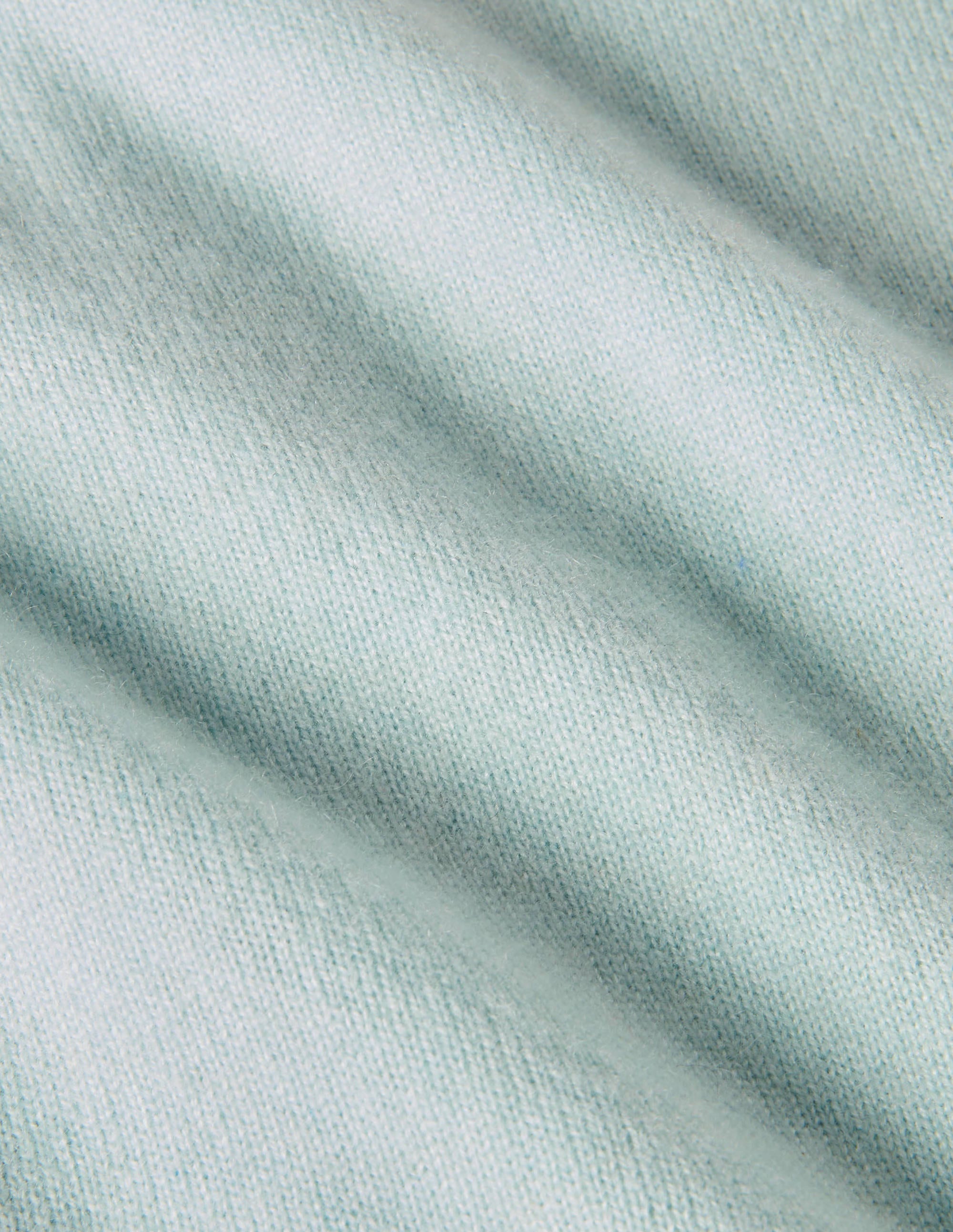 Lässiger Kaschmirpullover mit V-Ausschnitt-Seeblau - Image 6