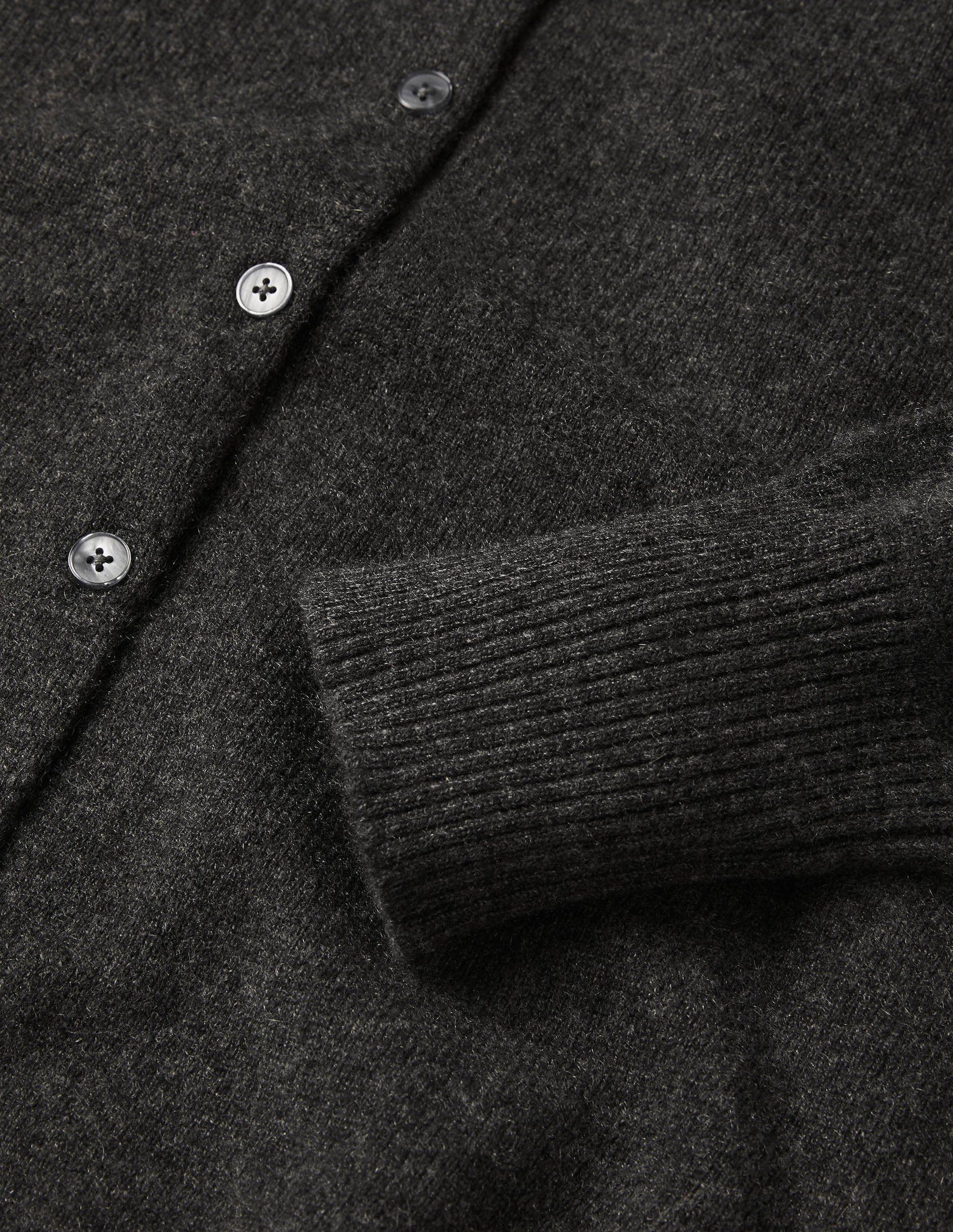 Cashmere Cardigan-Charcoal Melange - Image 6