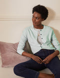 Cashmere Cardigan-Mint Blue