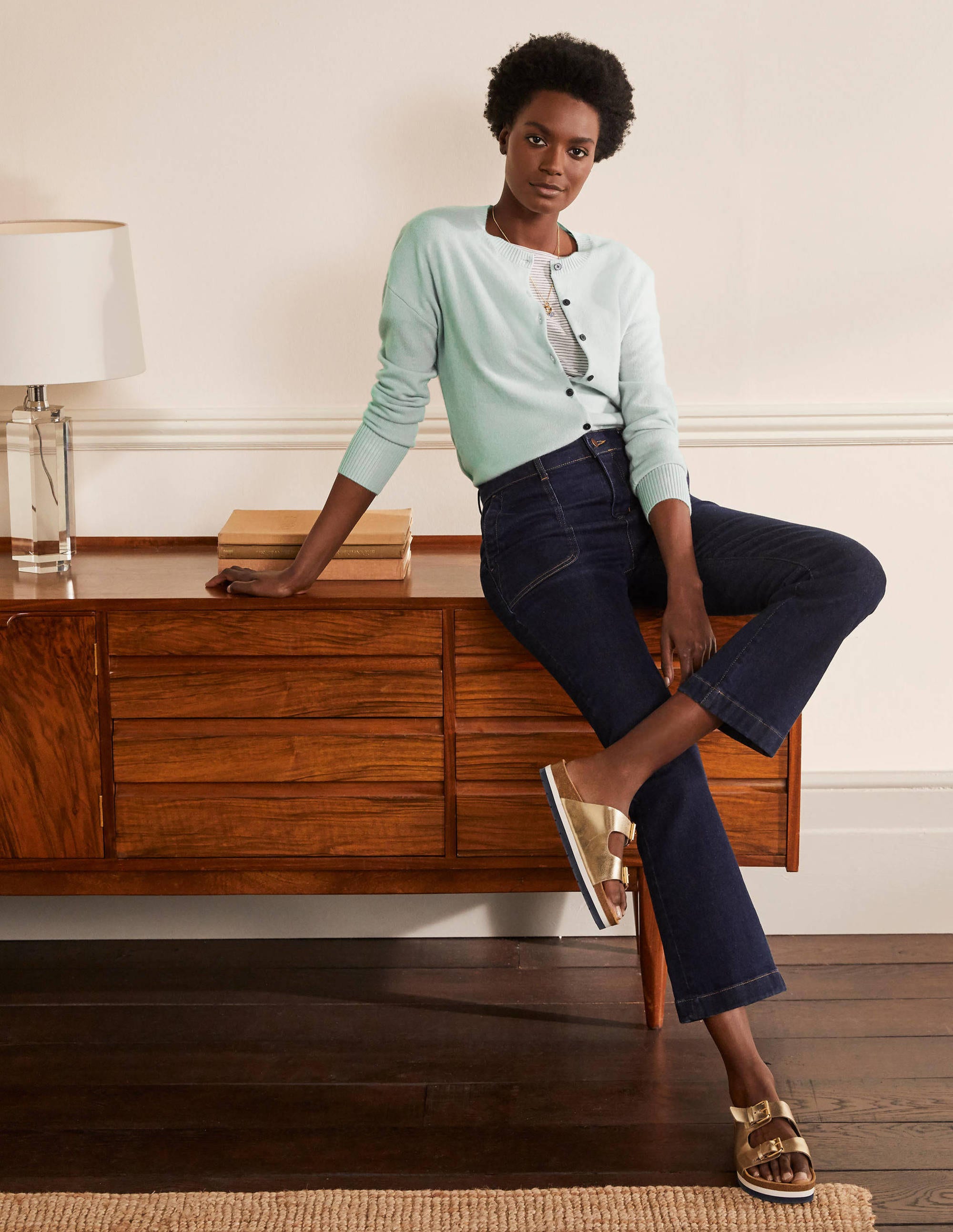 Cashmere Cardigan-Mint Blue - Image 3