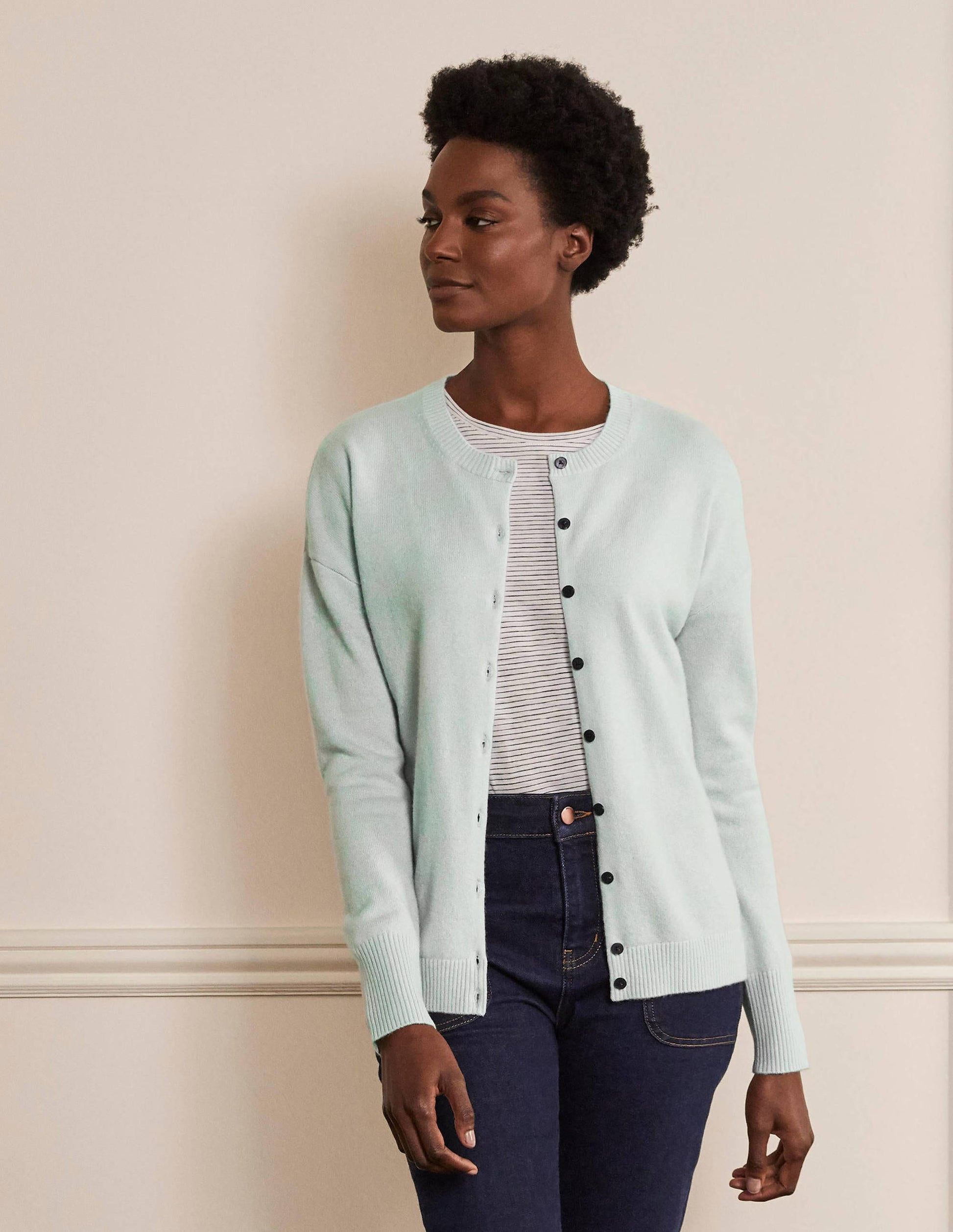 Cashmere Cardigan-Mint Blue-4