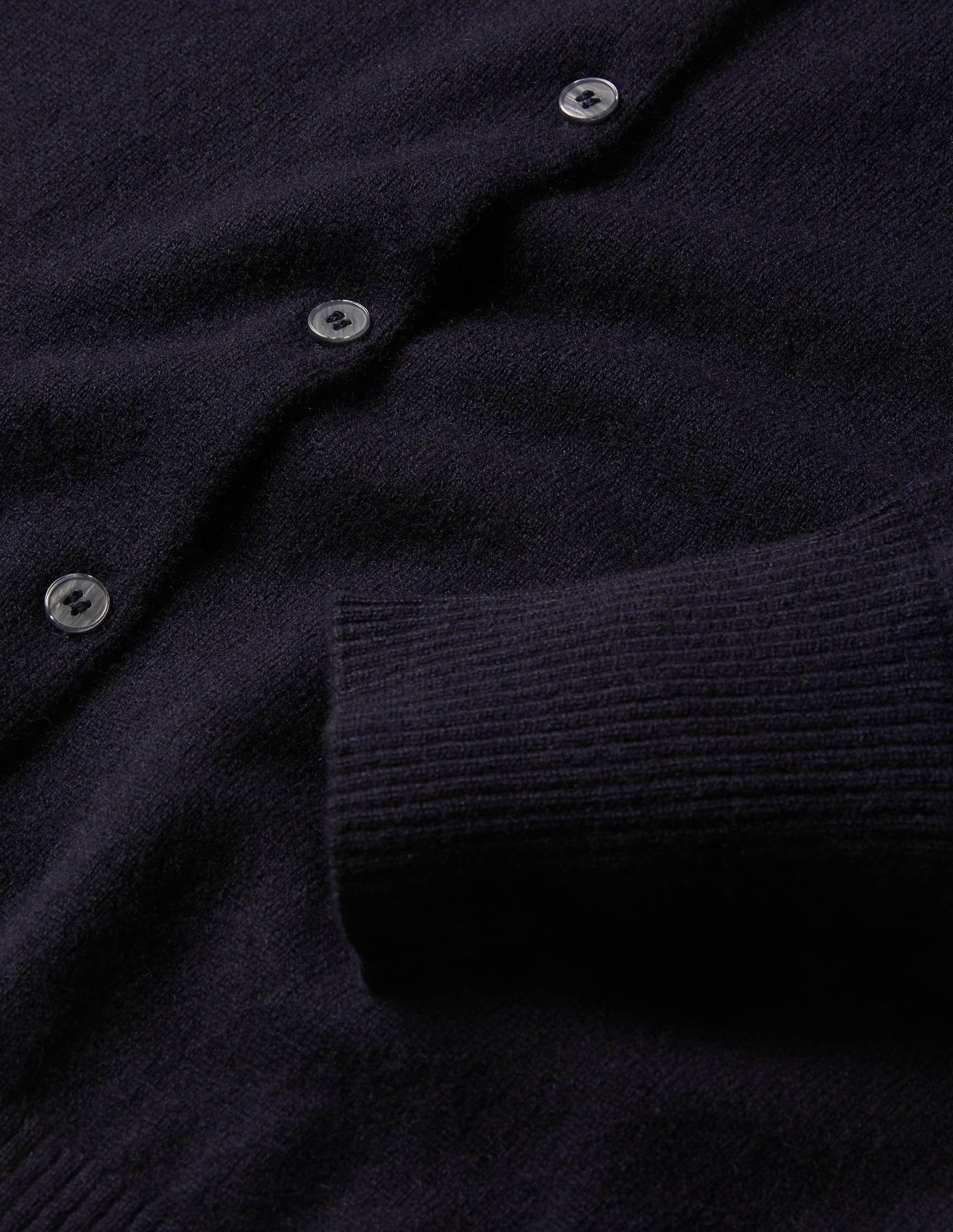 Kurz geschnittener Kaschmircardigan-Marineblau-6