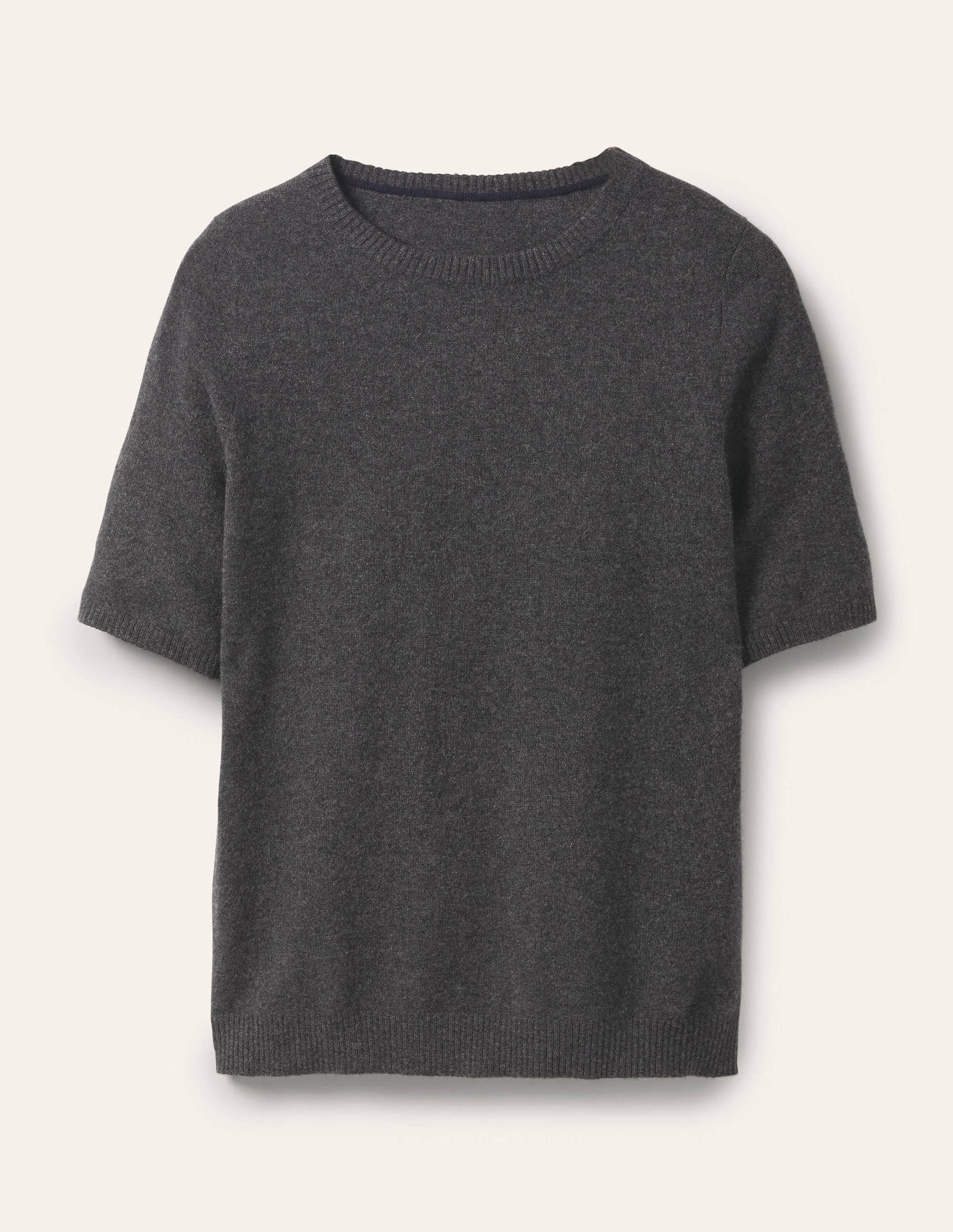 Top en maille de cachemire-Anthracite chiné-5