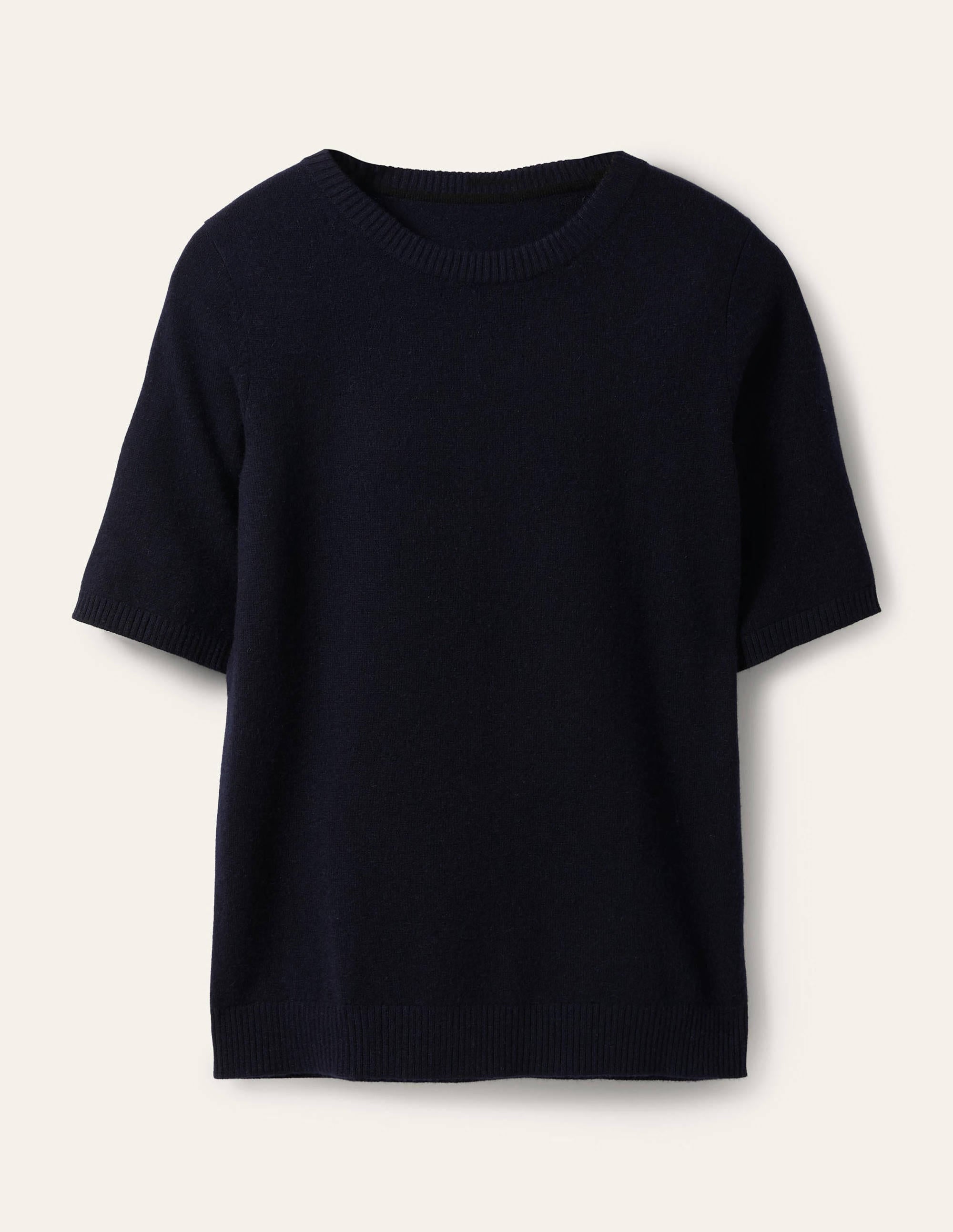 Top en maille de cachemire-Bleu marine - Image 5