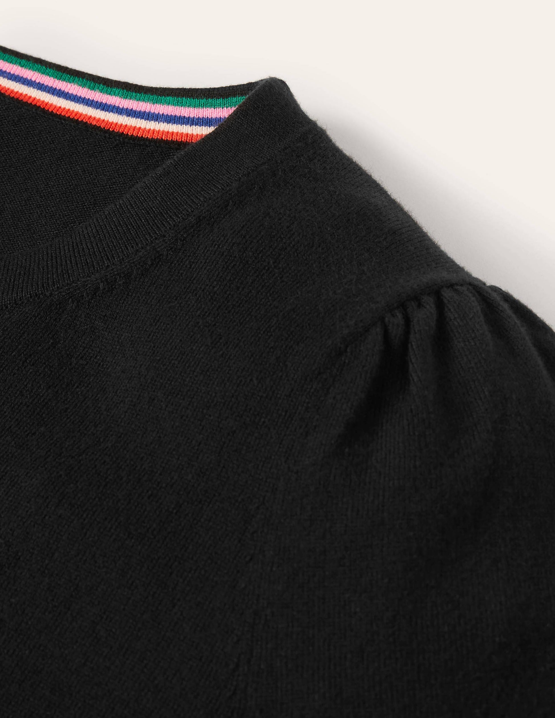 Cotton Crew Neck Jumper-Black-10