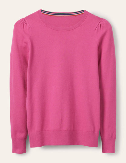 Baumwollpullover mit Rundhalsausschnitt-Zuckerstangenrosa-5