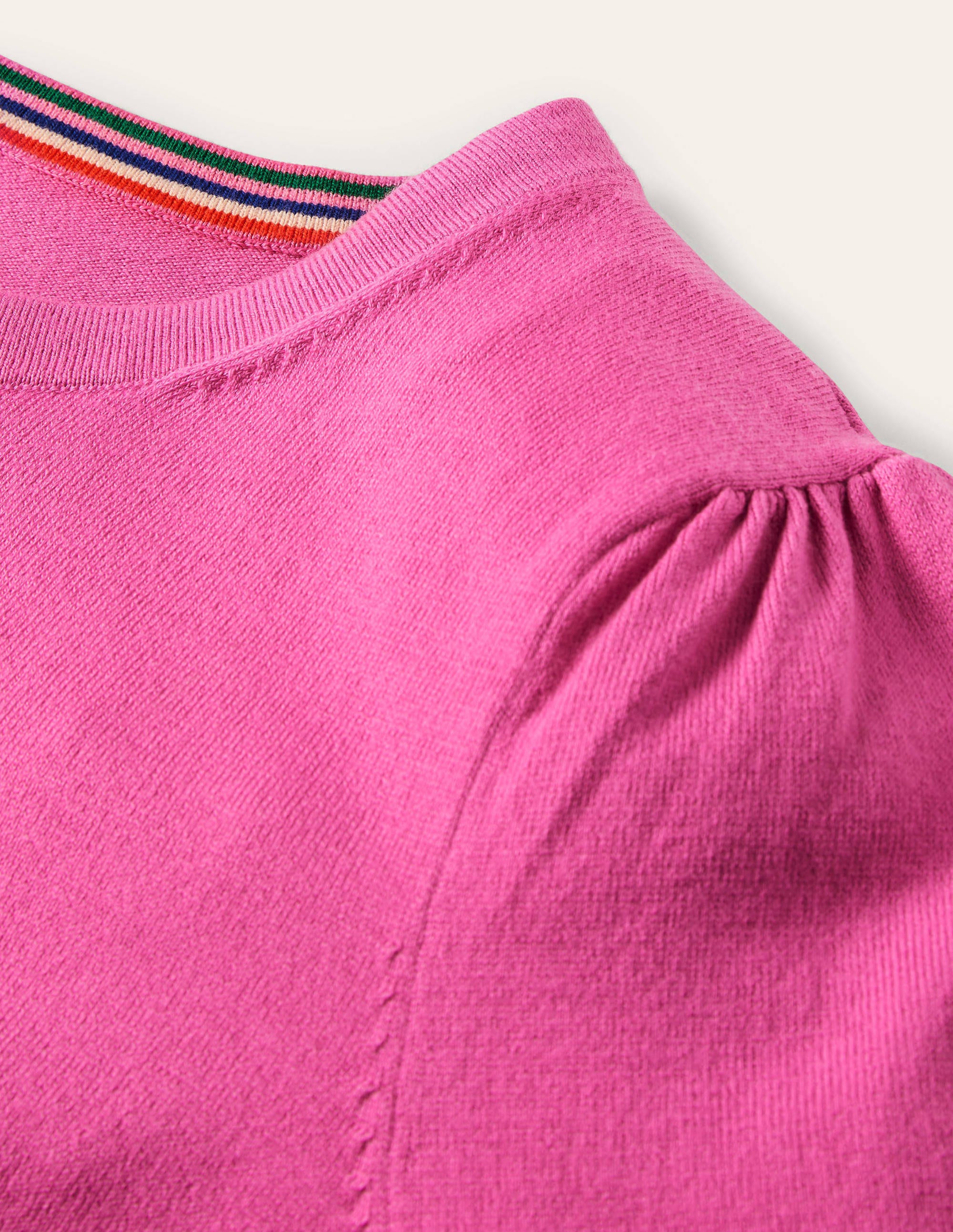 Cardigan en coton-Rose bonbon - Image 6