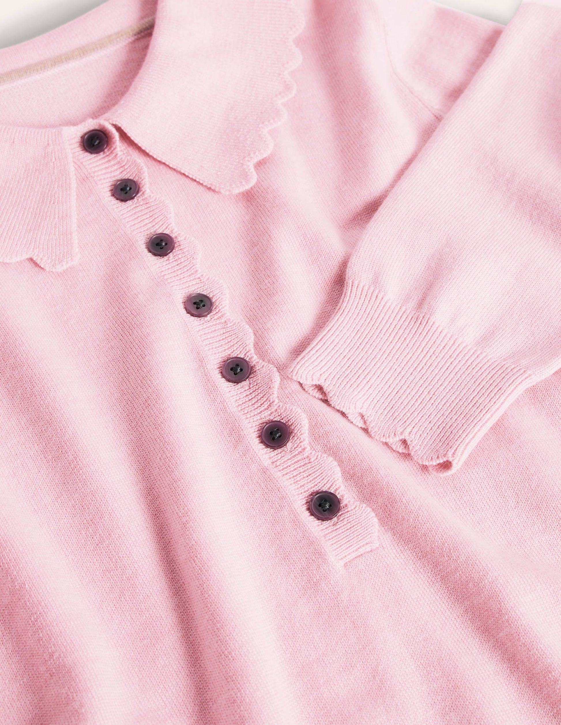 Merino Scallop Collar Jumper-Coconut Ice-5