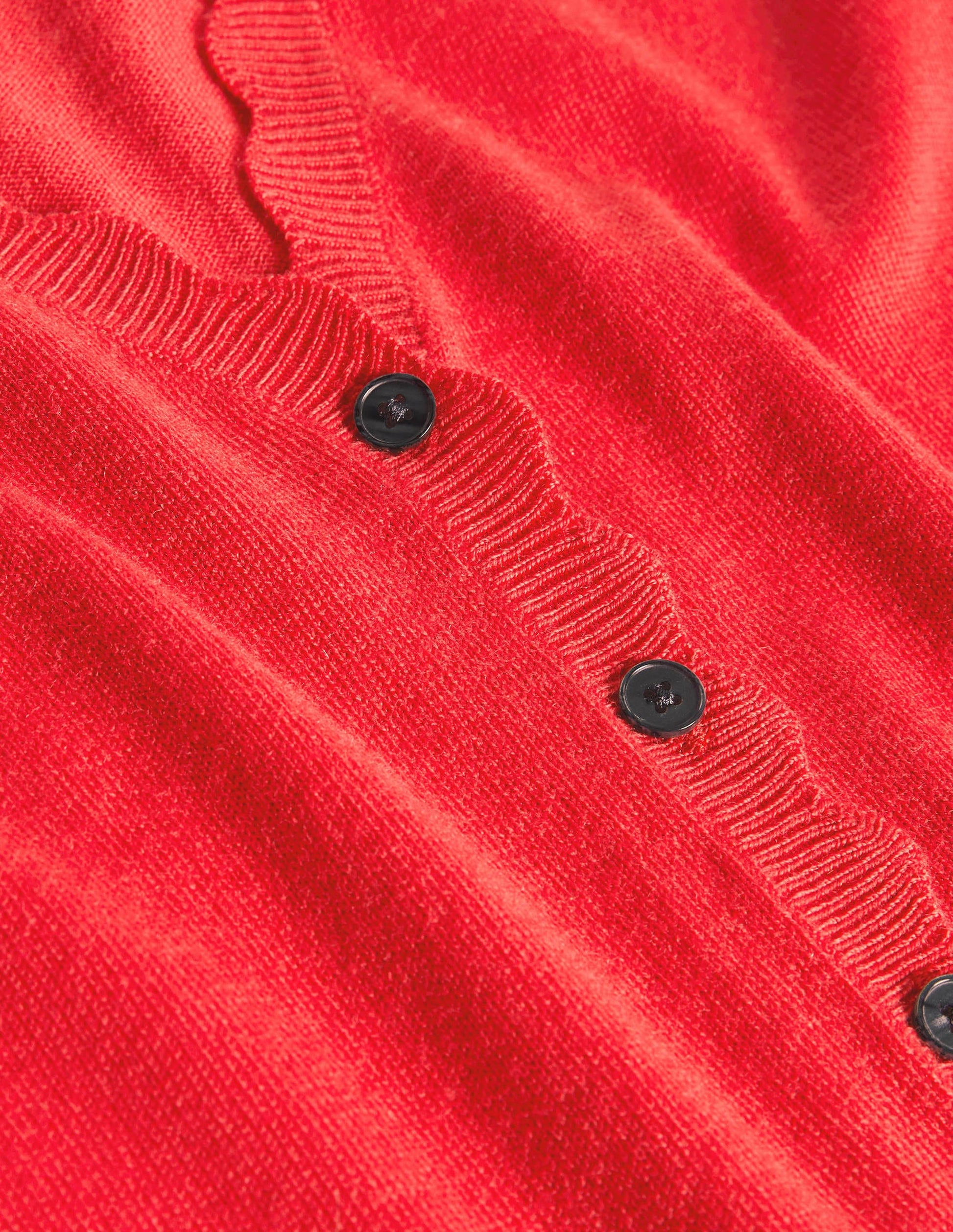 Merinocardigan mit Muschelborte-Kirschrot-6