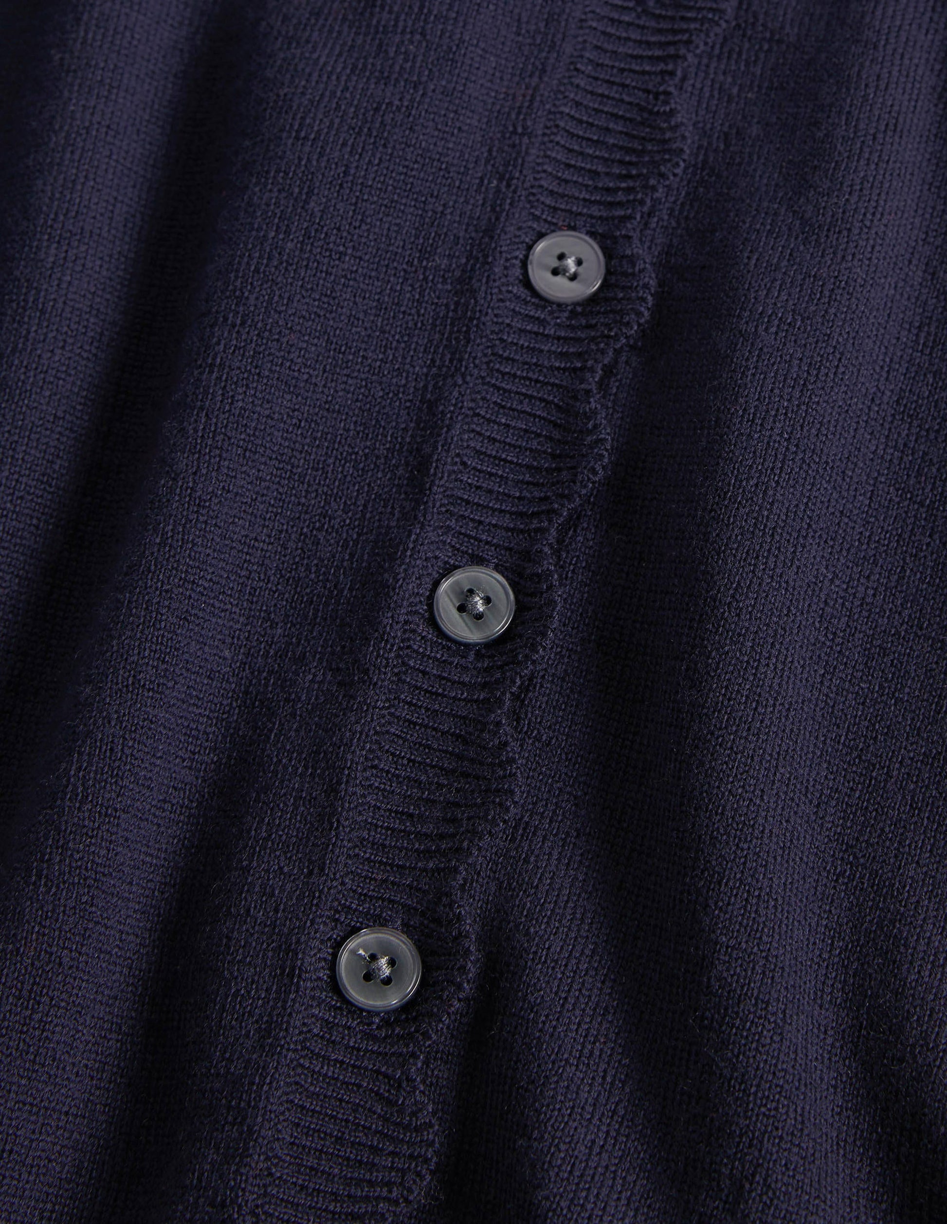 Cardigan festonné en laine mérinos-Bleu marine-6