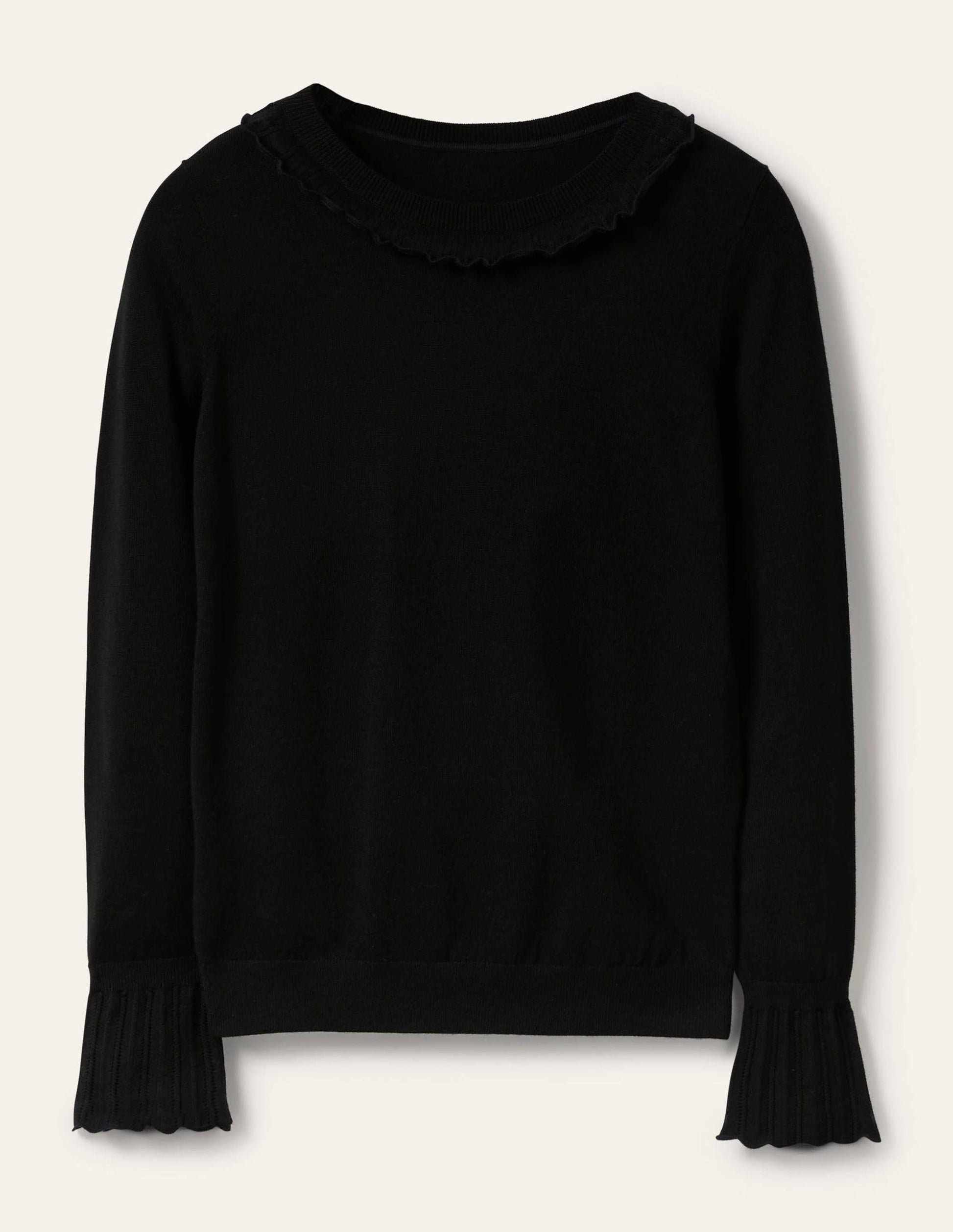 Aimee Pointelle-Pullover-Schwarz-5