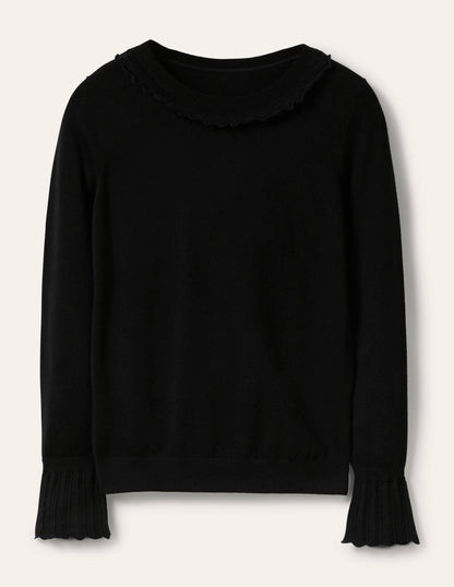 Aimee Pointelle-Pullover-Schwarz-5