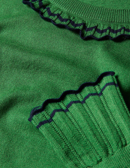 Aimee Pointelle-Pullover-Tannengrün-6