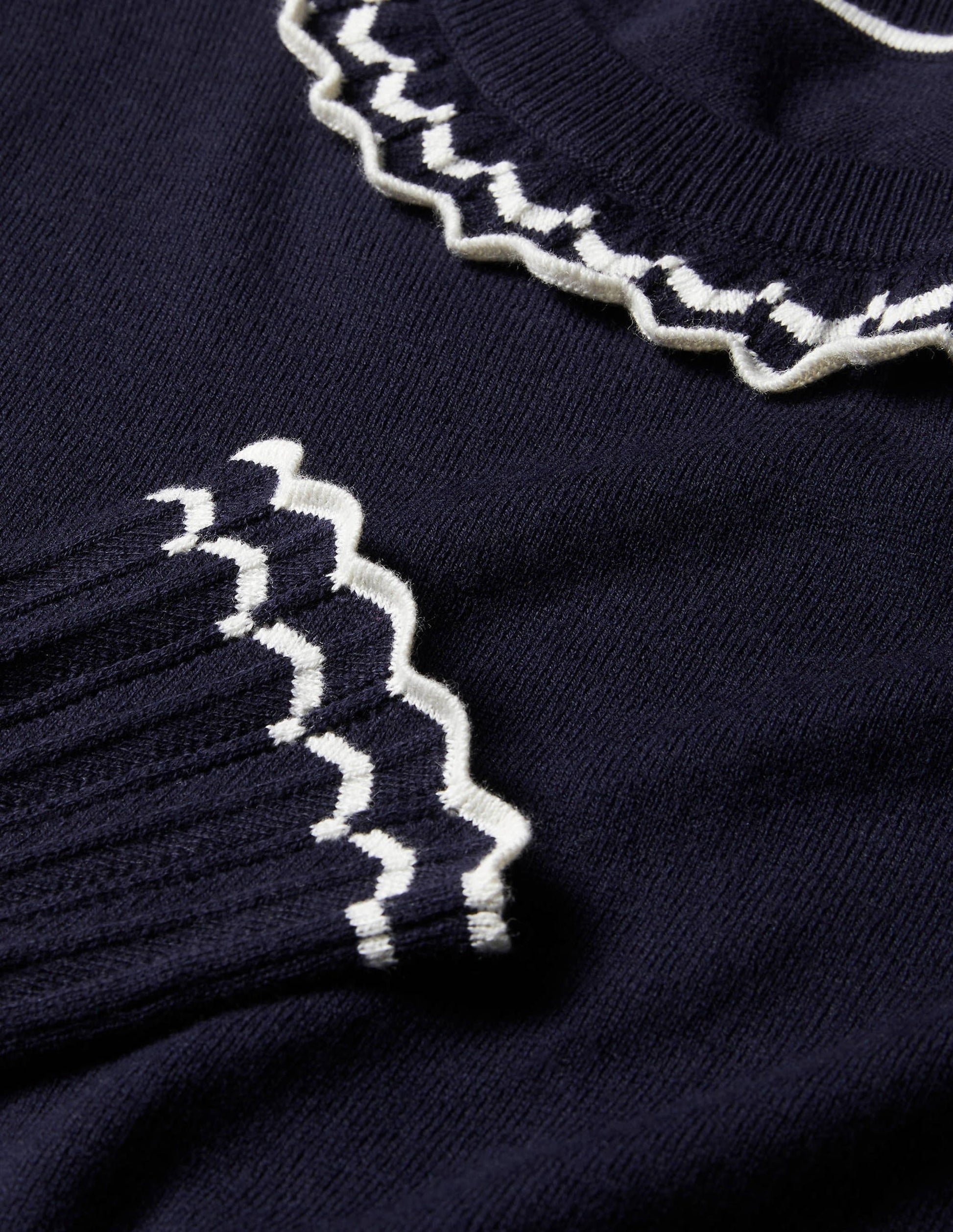 Aimee Pointelle-Pullover-Marineblau-6