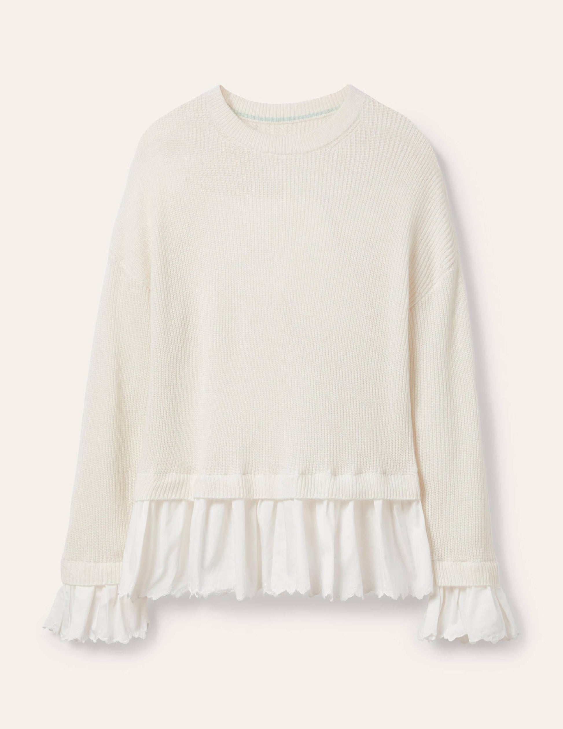 Catherine Flauschiger Webpullover-Naturweiß-5