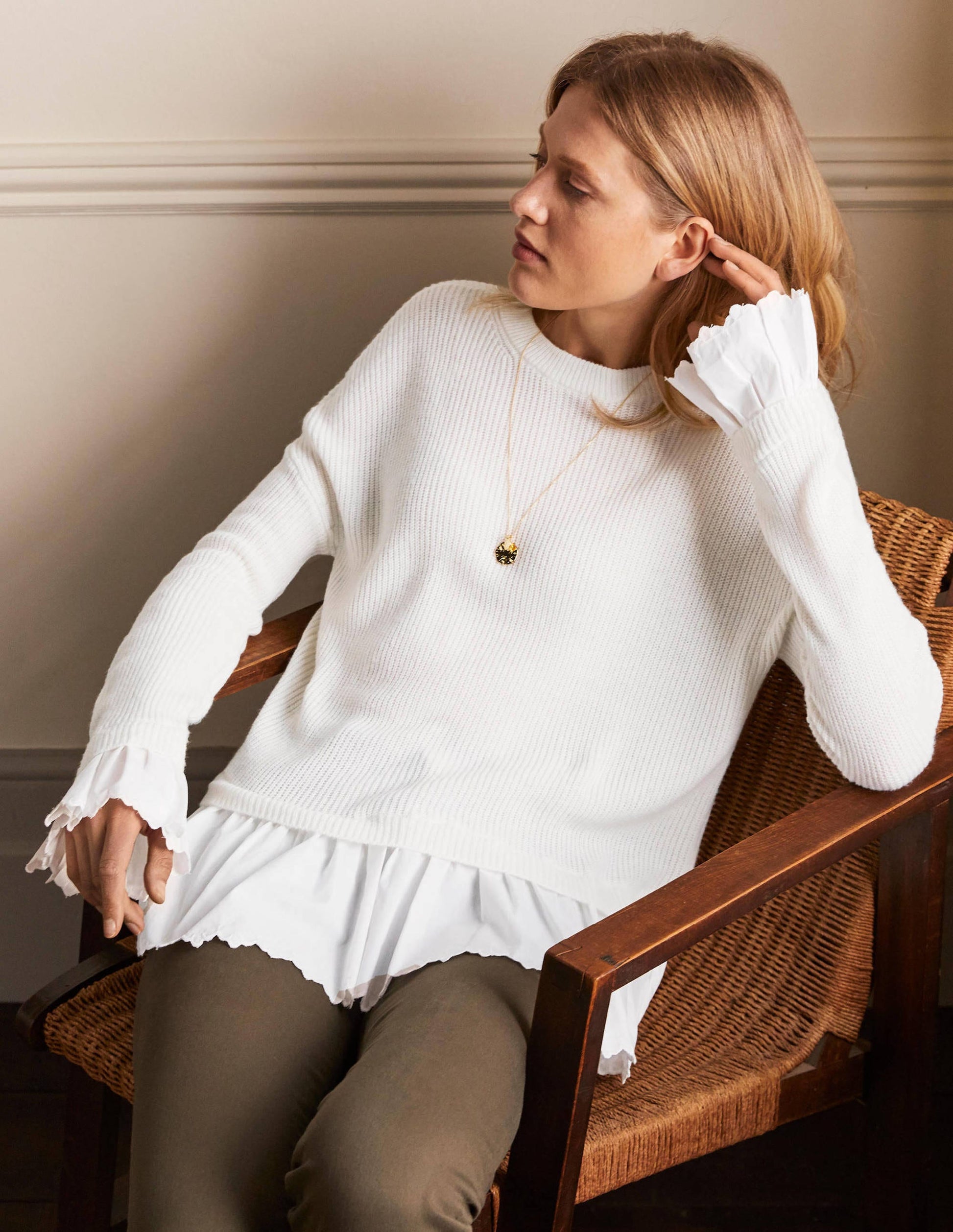 Catherine Flauschiger Webpullover-Naturweiß-1