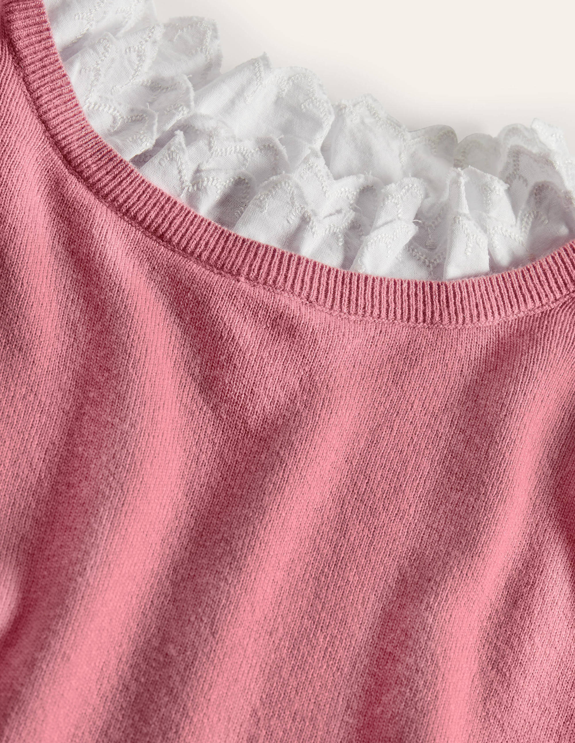 Lydia Webpullover mit Rüschen-Kirschblütenrosa - Image 7