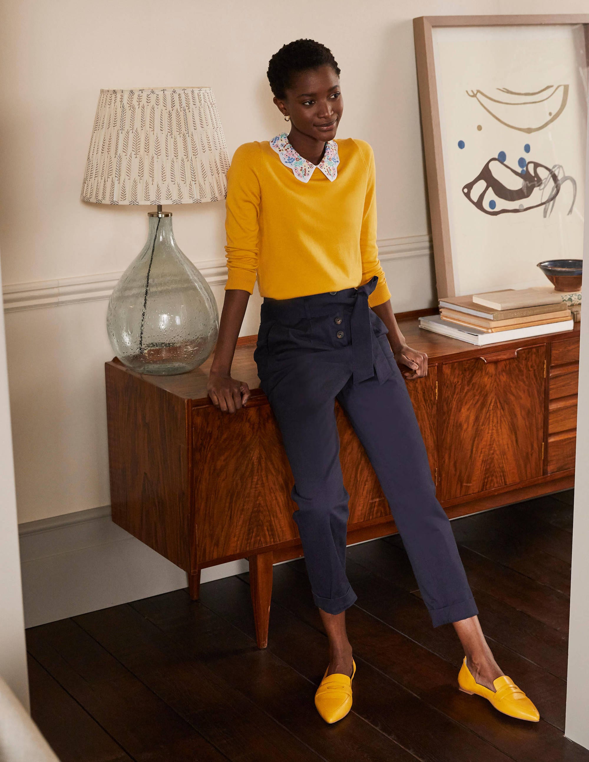 Colette Pullover mit Kragen-Sonnengelb - Image 4