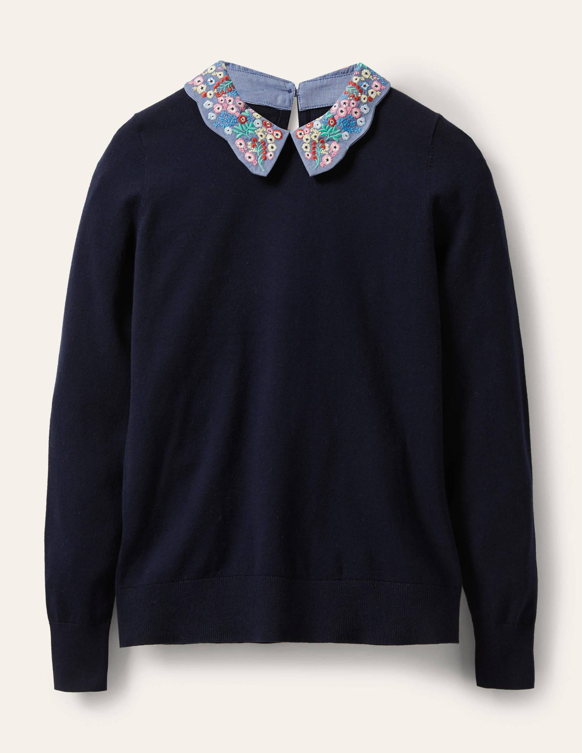 Colette Pullover mit Kragen-Marineblau - Image 5