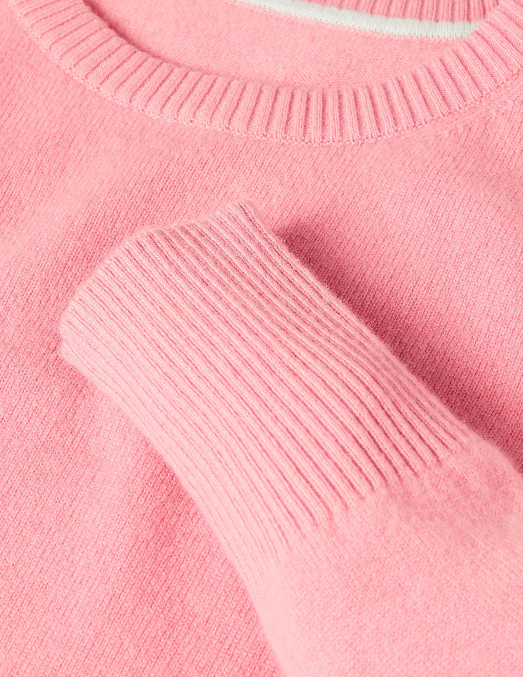 Kaschmirpullover mit Rundhalsausschnitt-Kirschblütenrosa - Image 6