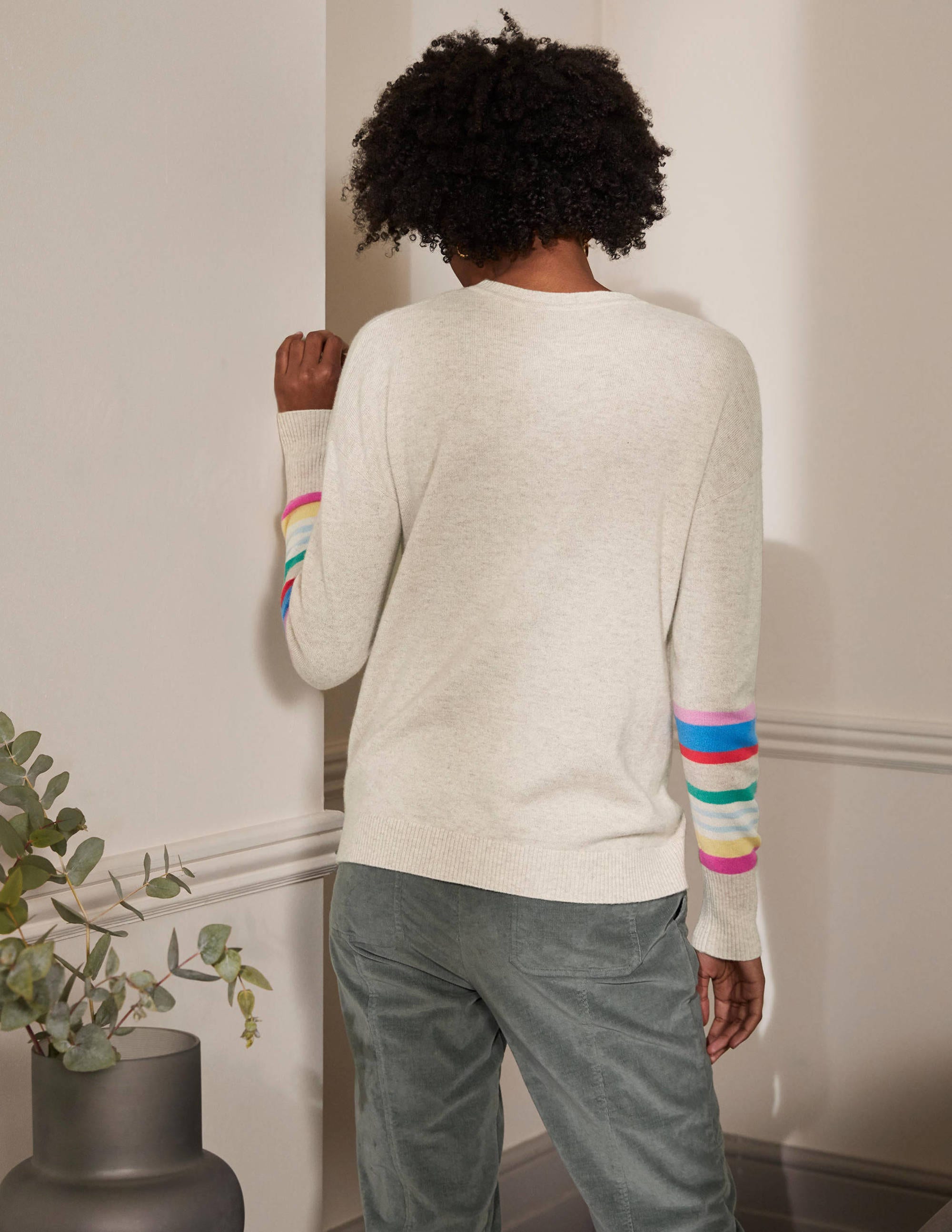 Margot Kaschmirpullover-Hellbeige Melange - Image 3