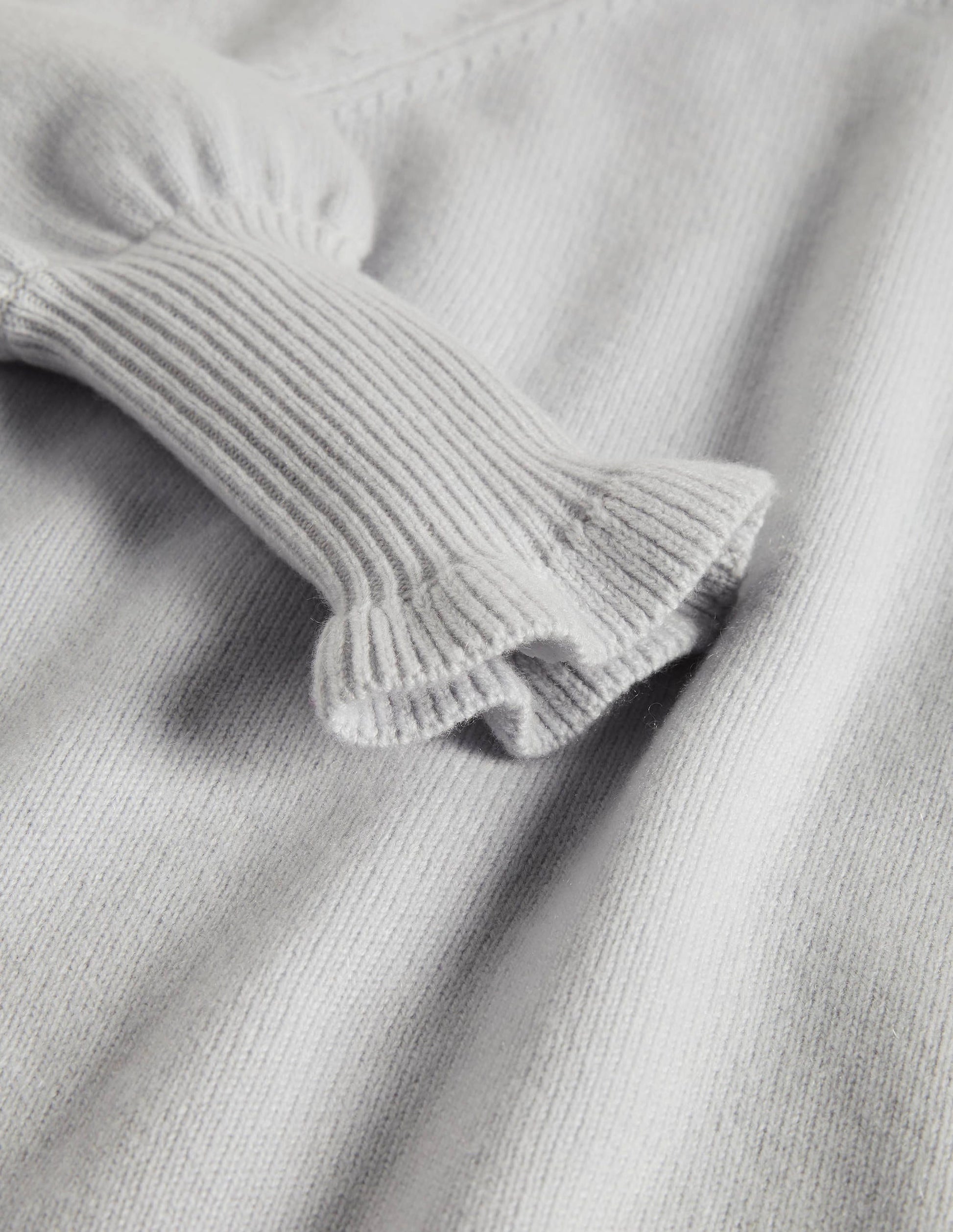 Kaschmirpullover mit Rüschenausschnitt-Helles Himmelblau-6