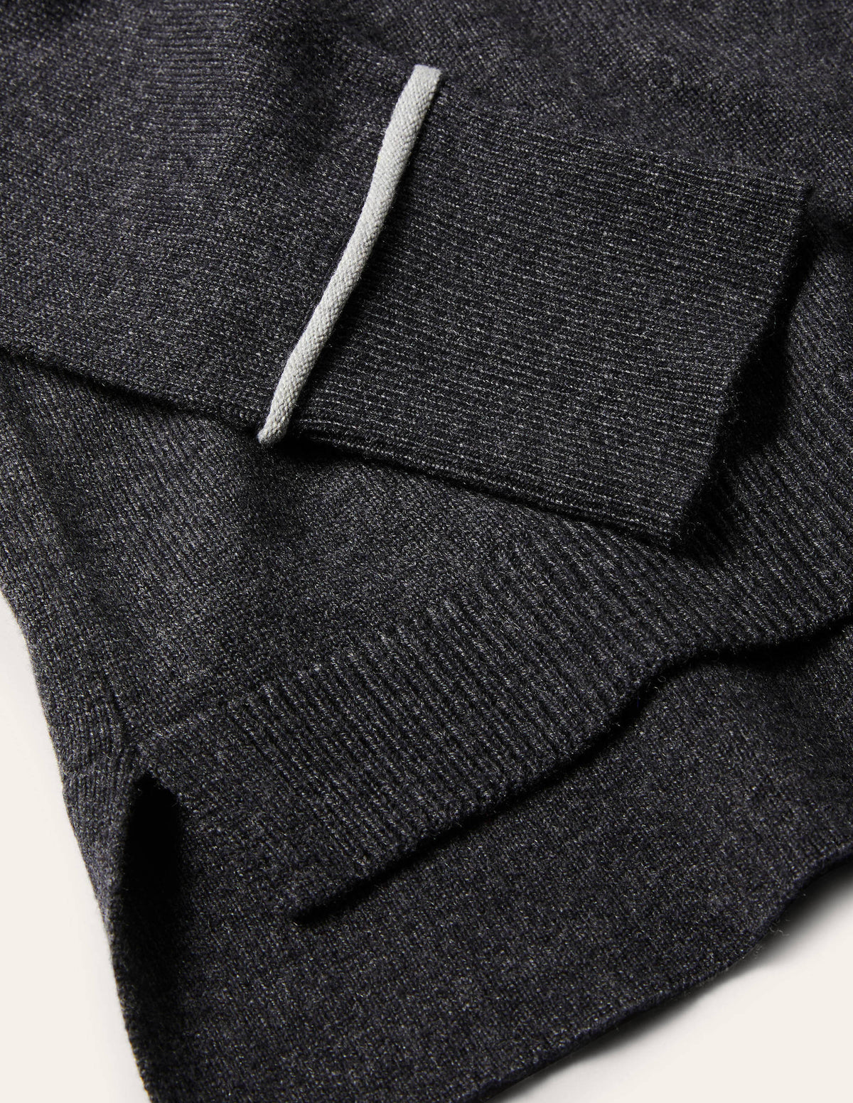 Lässiger Cardigan mit V-Ausschnitt-Anthrazit Melange - Image 6