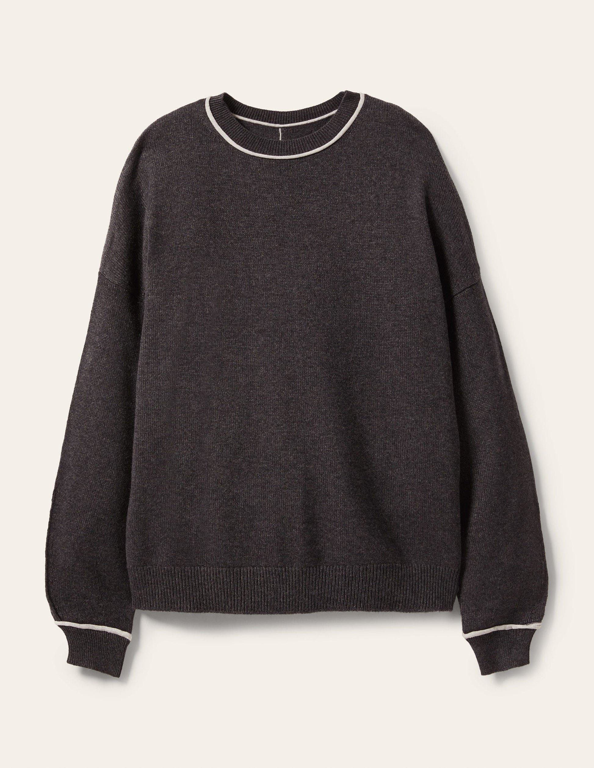 Pull col rond oversize-Anthracite chiné-5