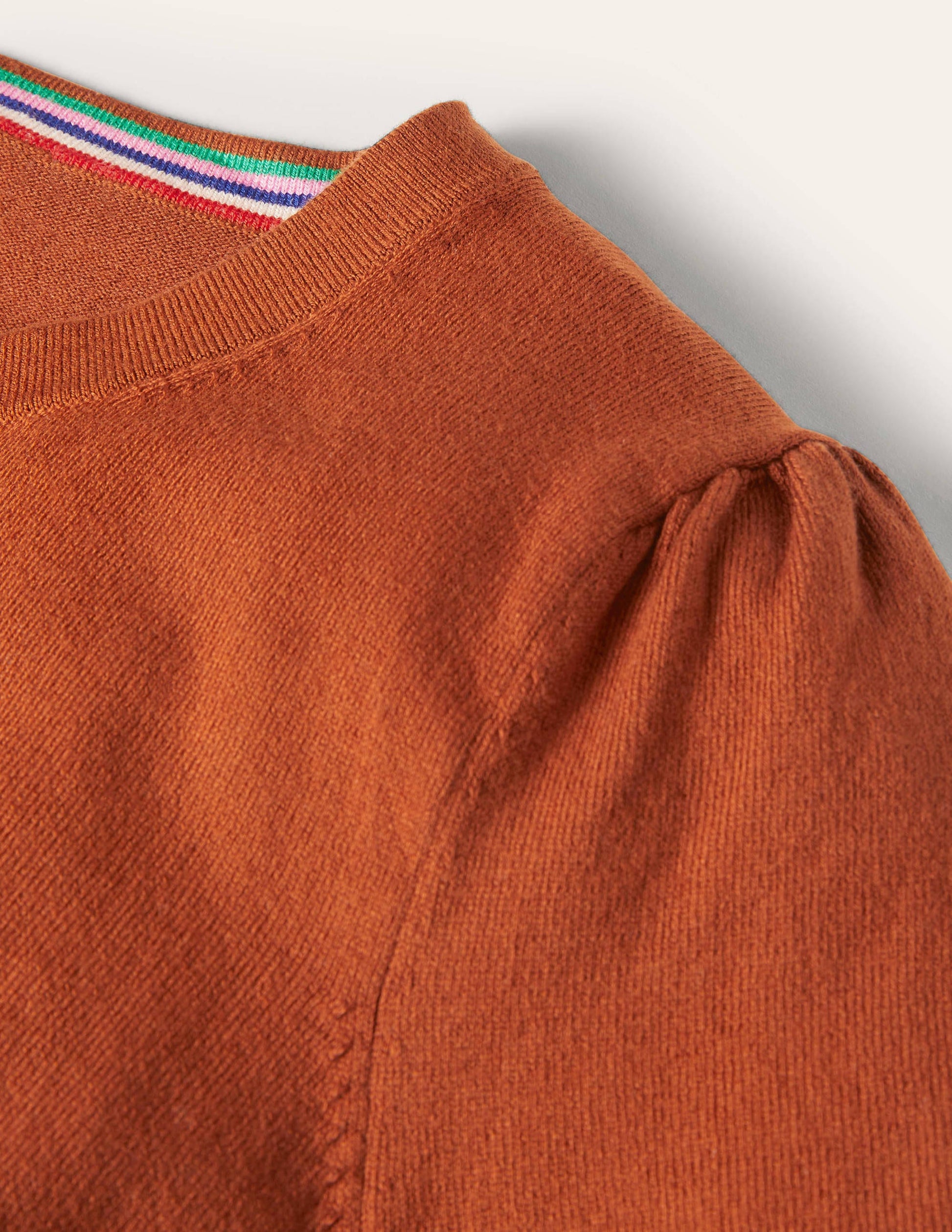 Cotton Crew Knitted Top-Rust-6