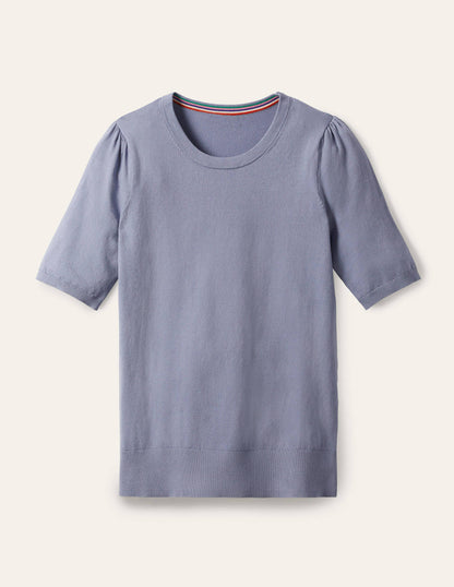 Cotton Crew Knitted Top-River-5