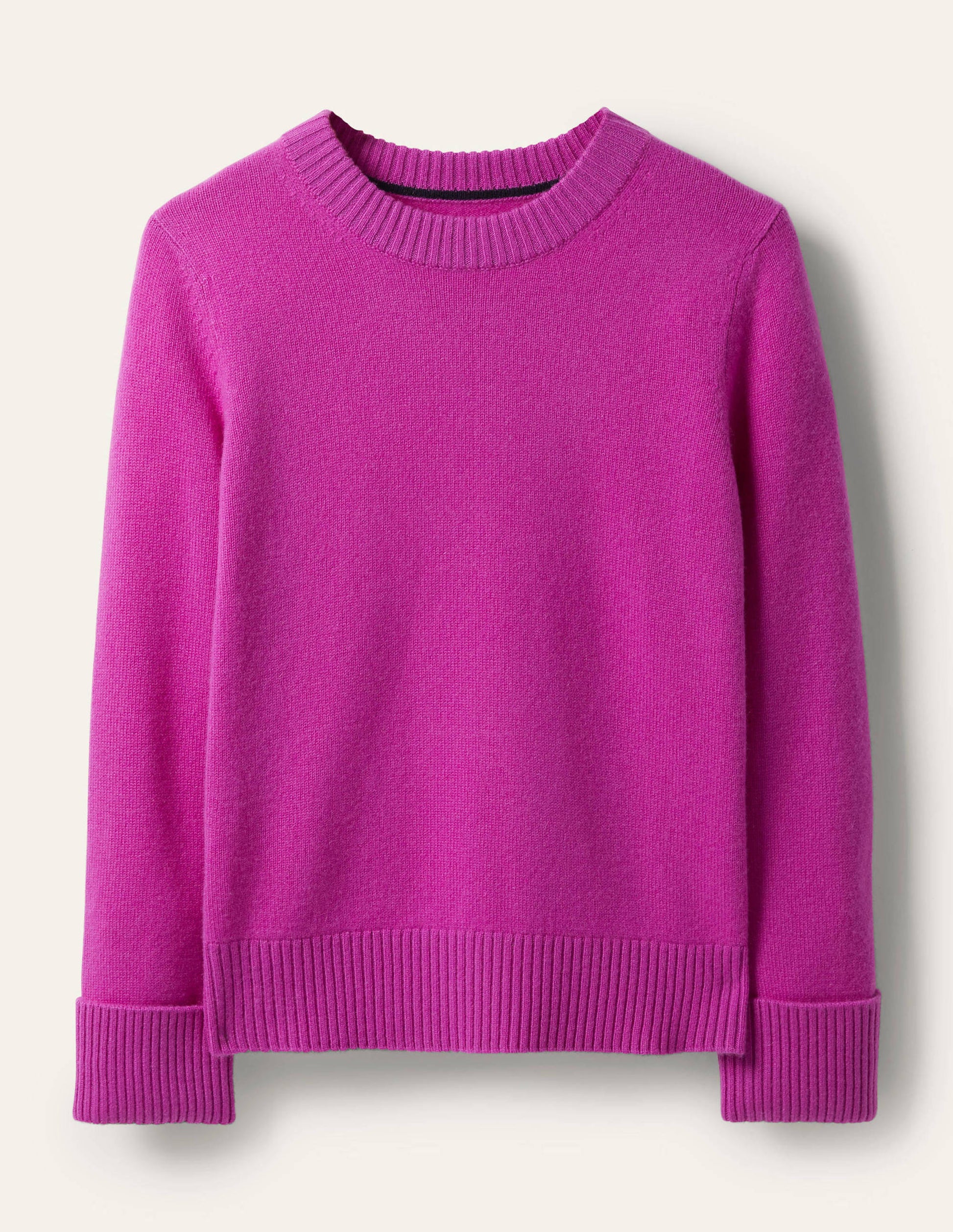 Kaschmirpullover mit Ärmelbündchen-Königsviolett-4