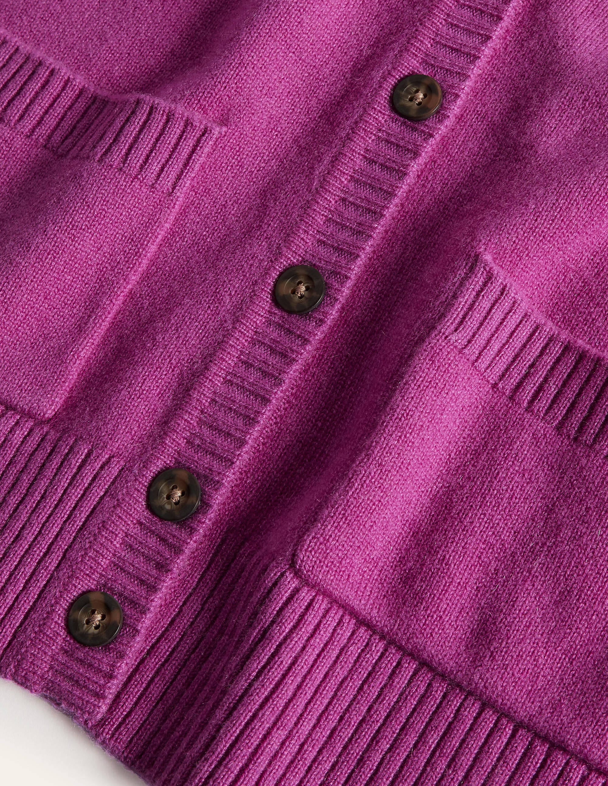 Kaschmircardigan mit Ärmelbündchen-Amethystviolett - Image 6