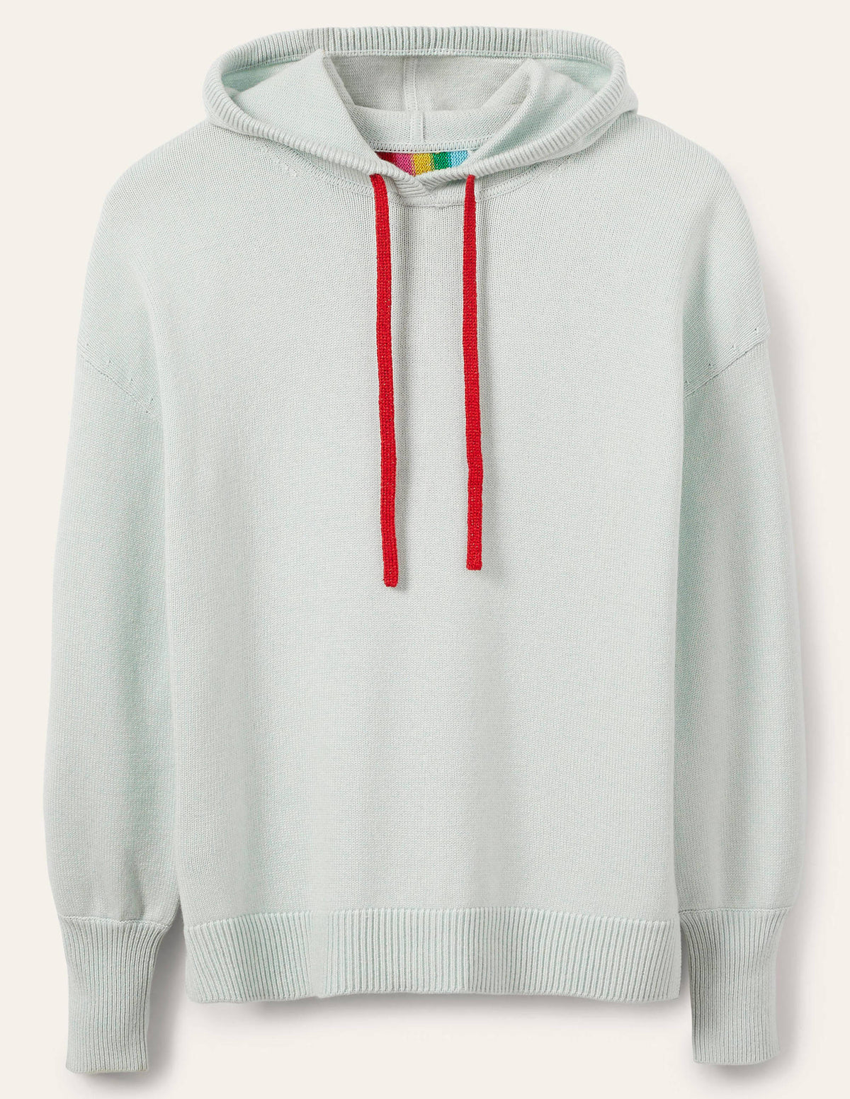 Lockerer Strick-Hoodie-Seeblau - Image 5
