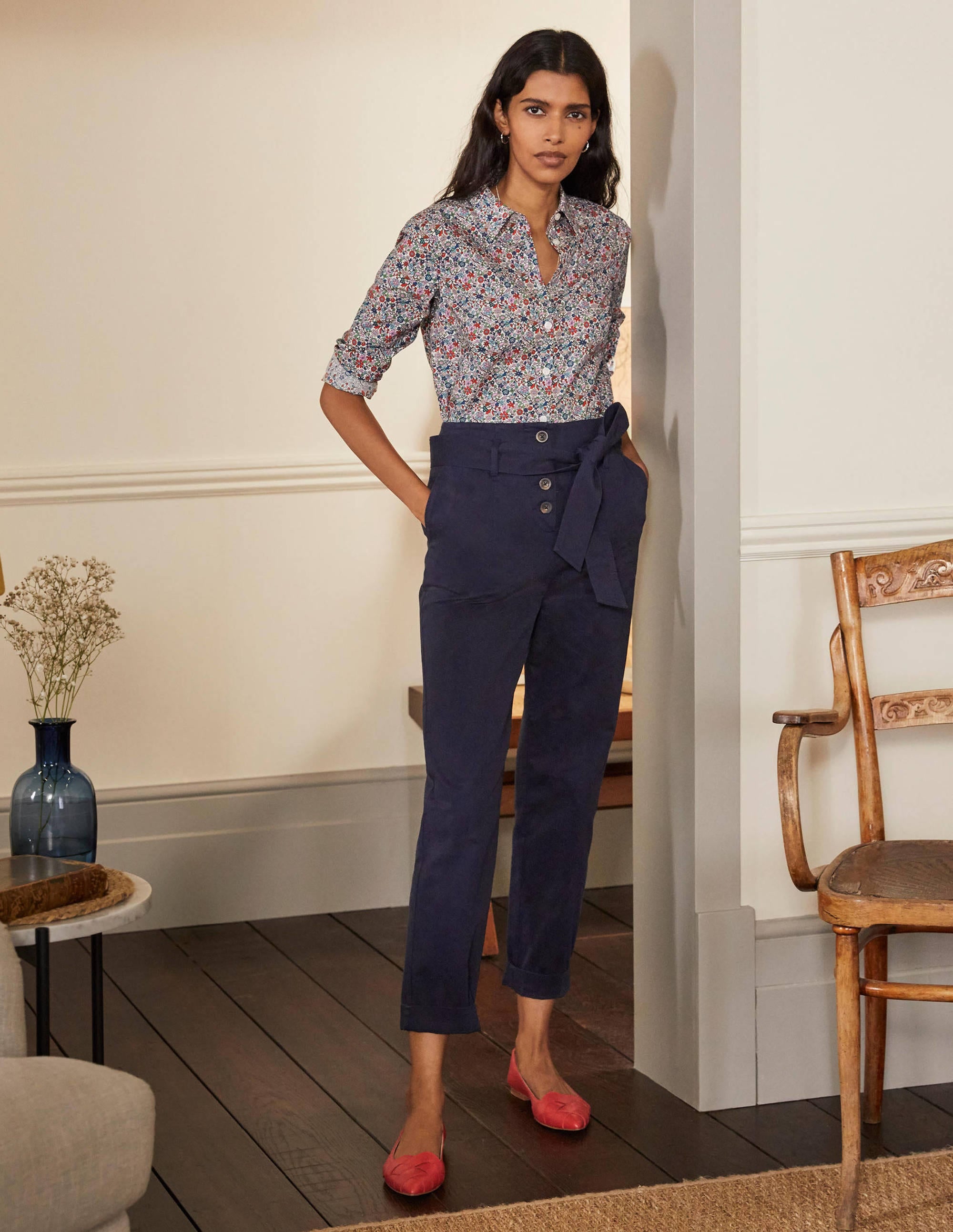 Berkeley Tapered Trousers-Navy - Image 1