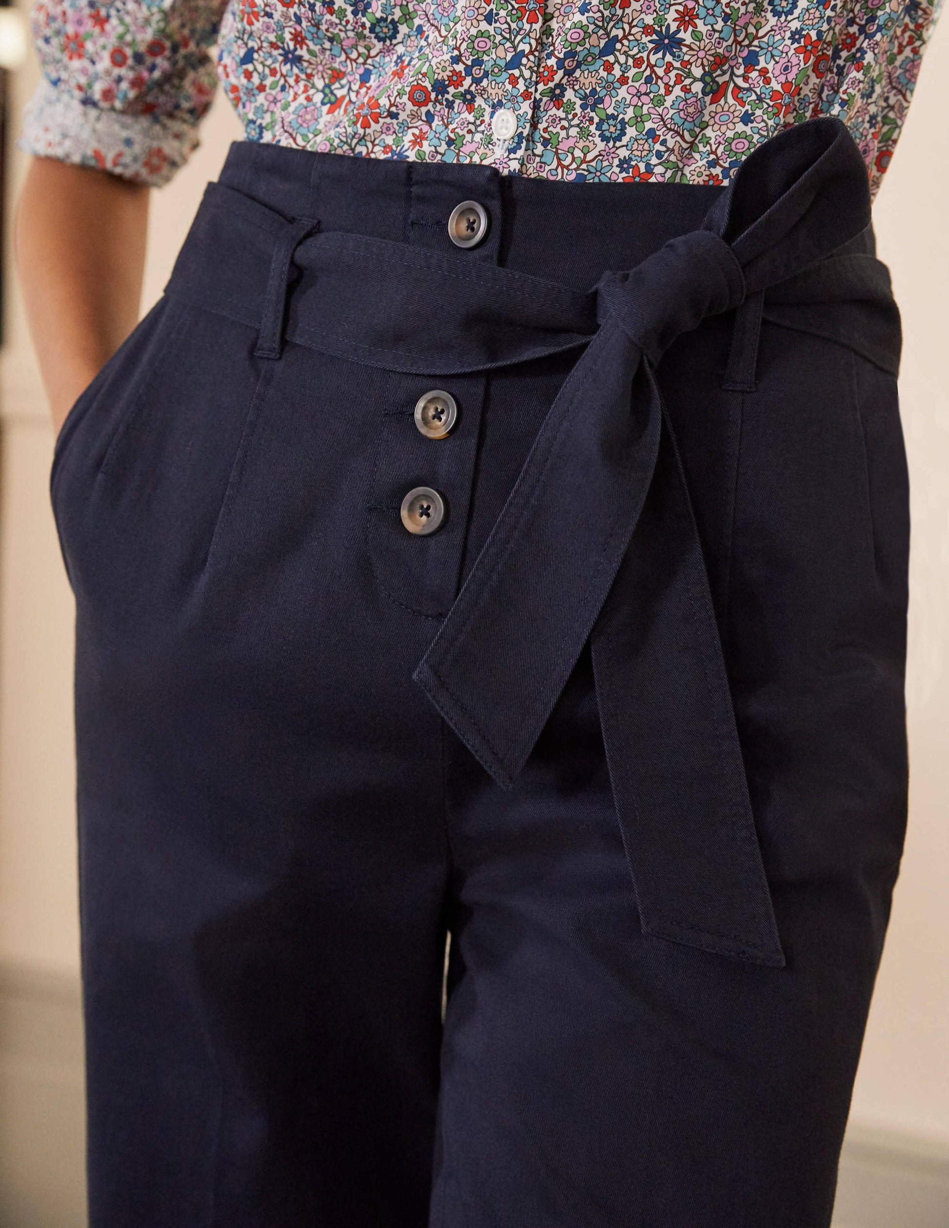 Berkeley Tapered Trousers-Navy-2