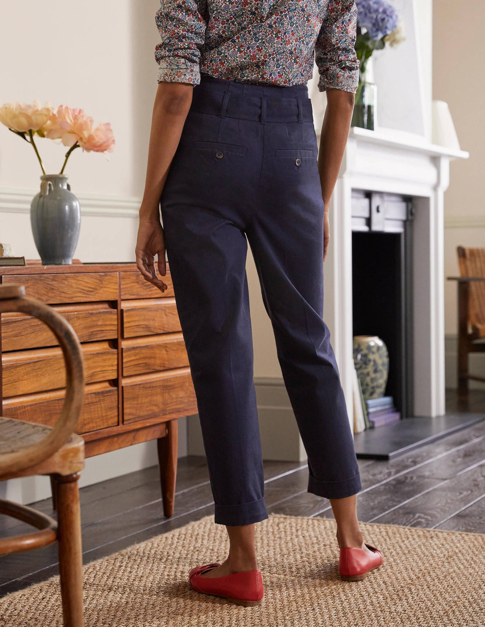 Berkeley Tapered Trousers-Navy-3