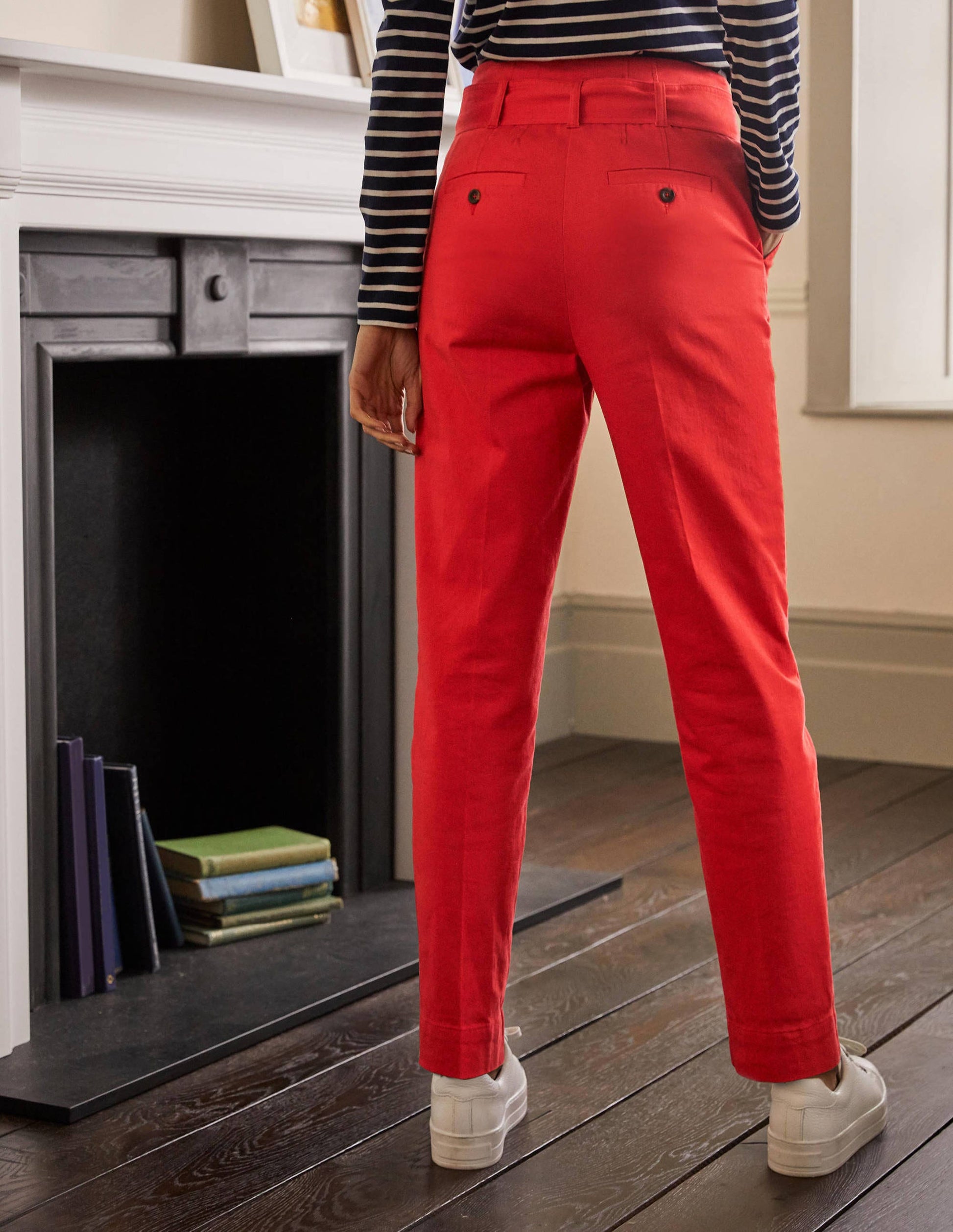 Berkeley Tapered Trousers-Cherry Red-3