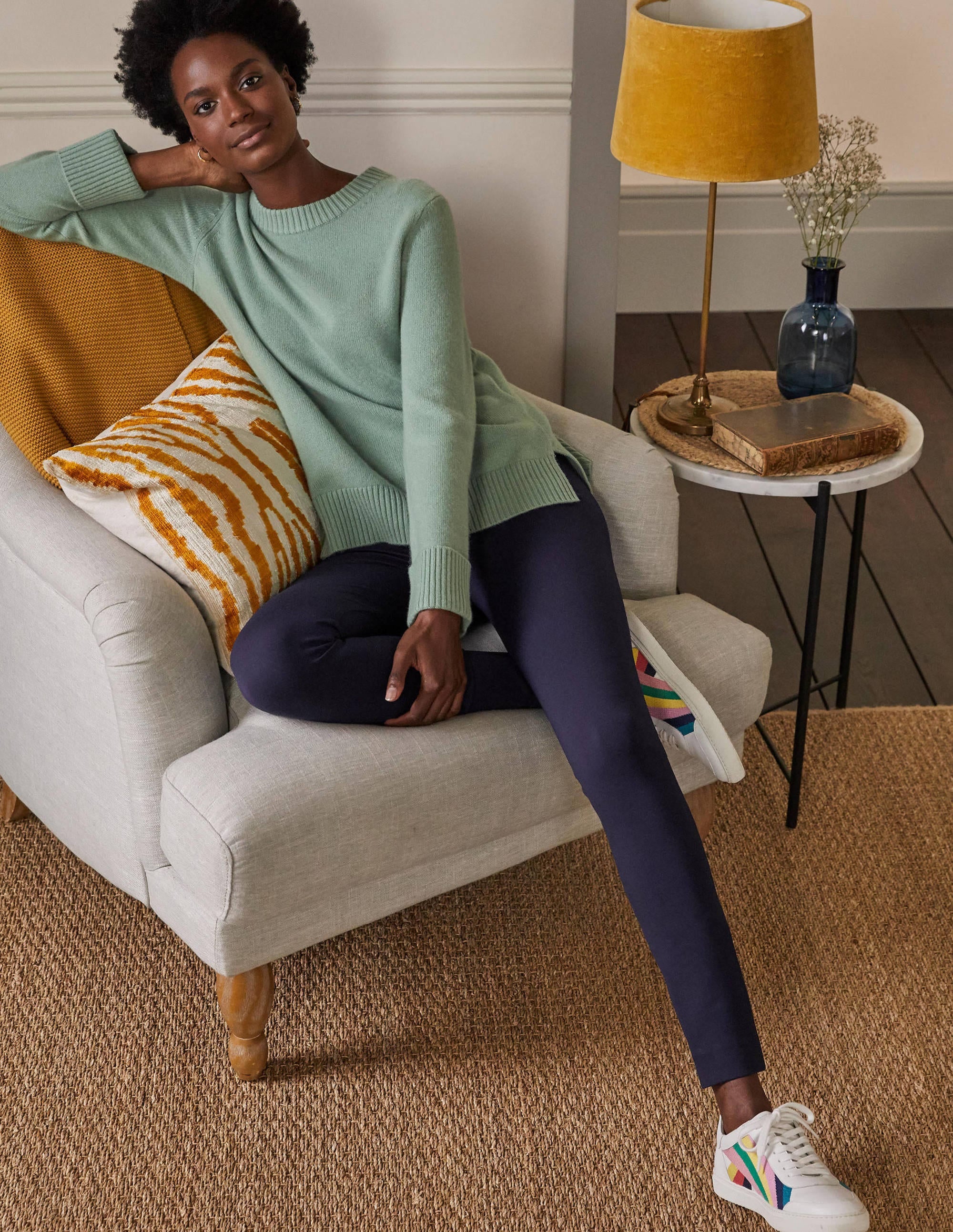 Legging en point de Rome-Bleu marine - Image 5