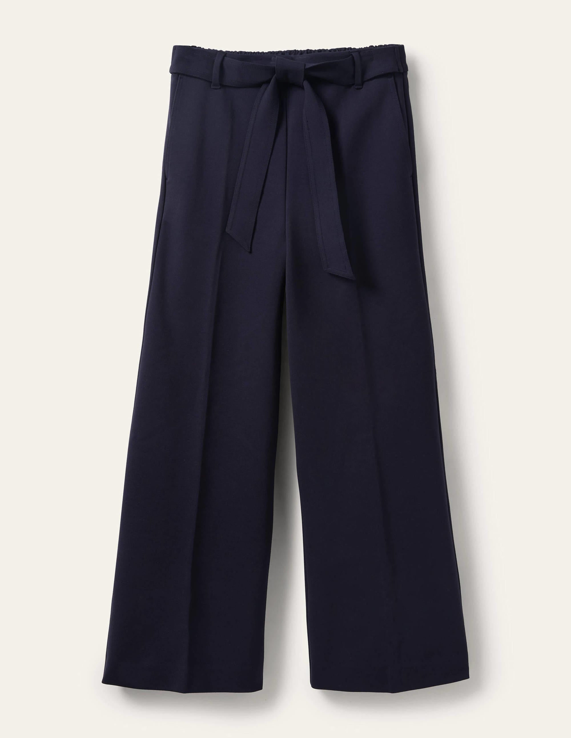 Jupe-culotte à enfiler en point de Rome-Bleu marine - Image 5