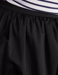 Jupe en satin de coton-Noir