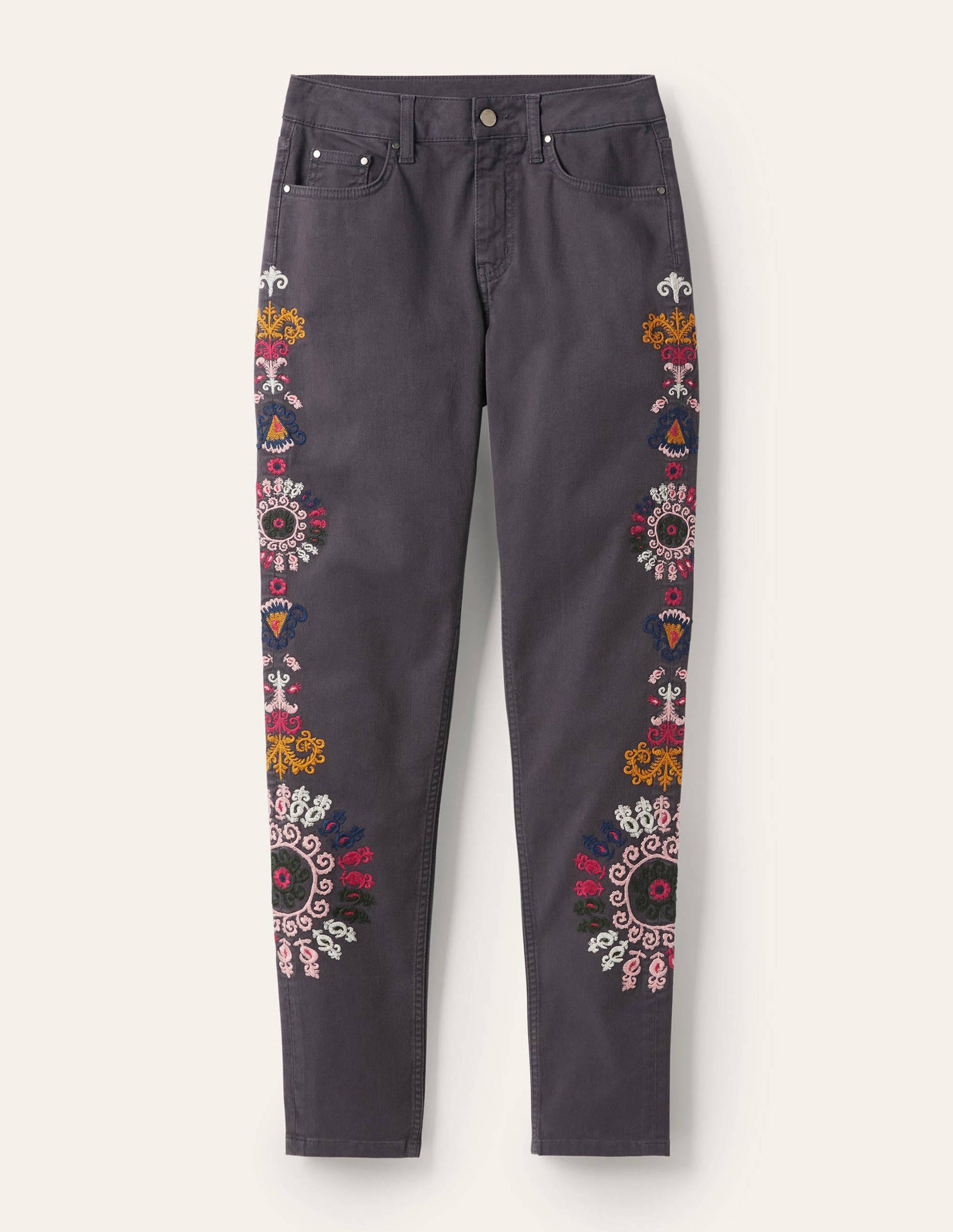 Jean girlfriend-Brodé gris asphalte-6