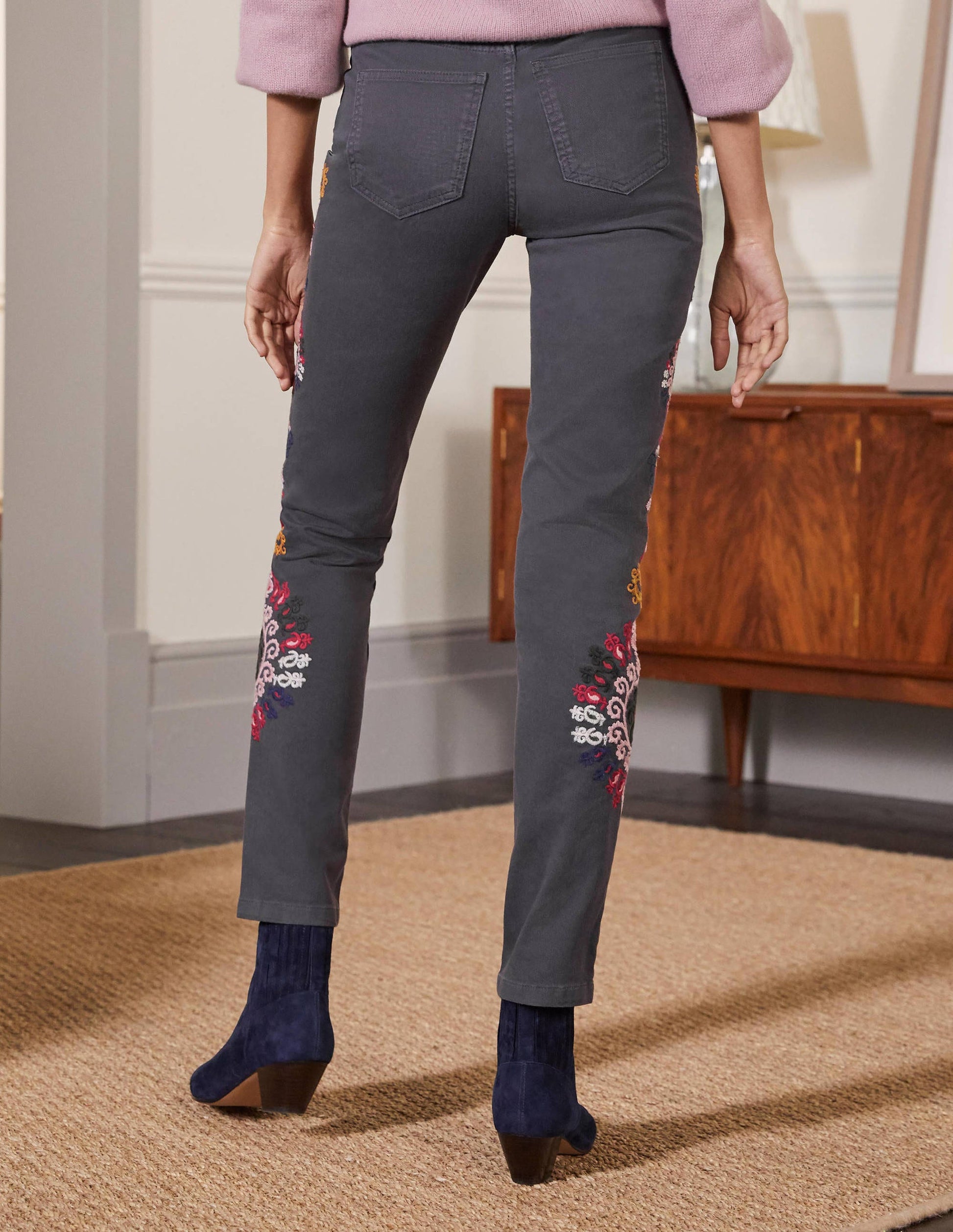 Jean girlfriend-Brodé gris asphalte-3
