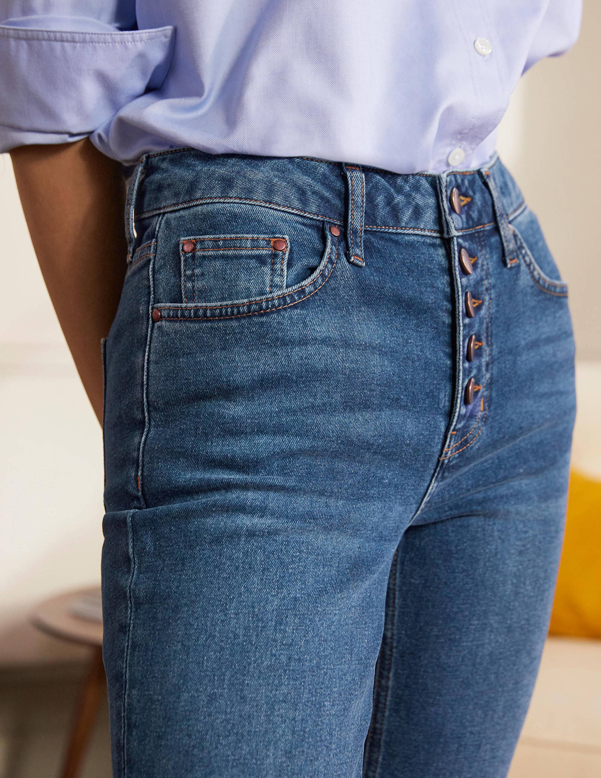 Girlfriend-Jeans-Mittleres Vintageblau - Image 1