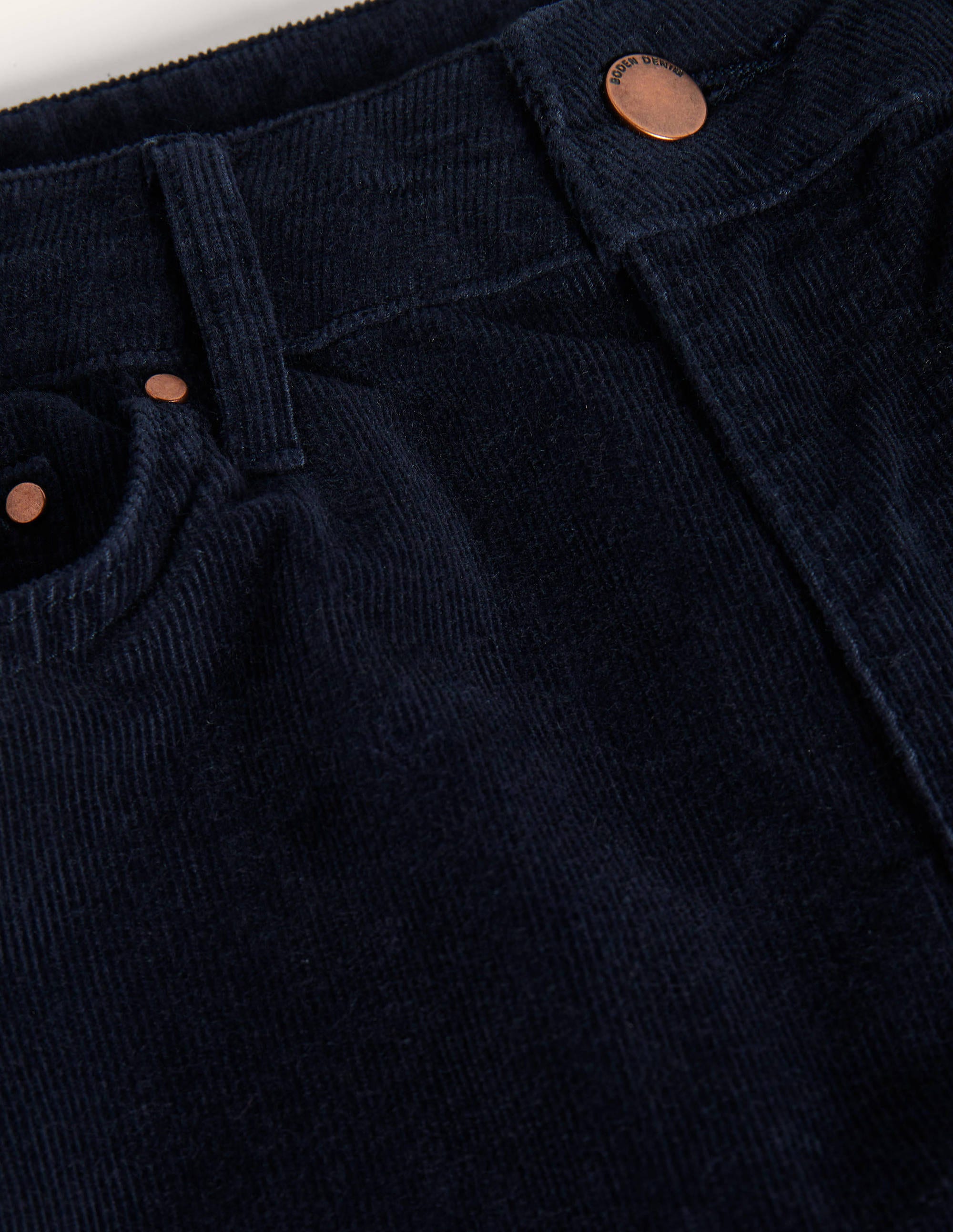 Schmale Cord-Jeans mit geradem Bein-Marineblau - Image 6