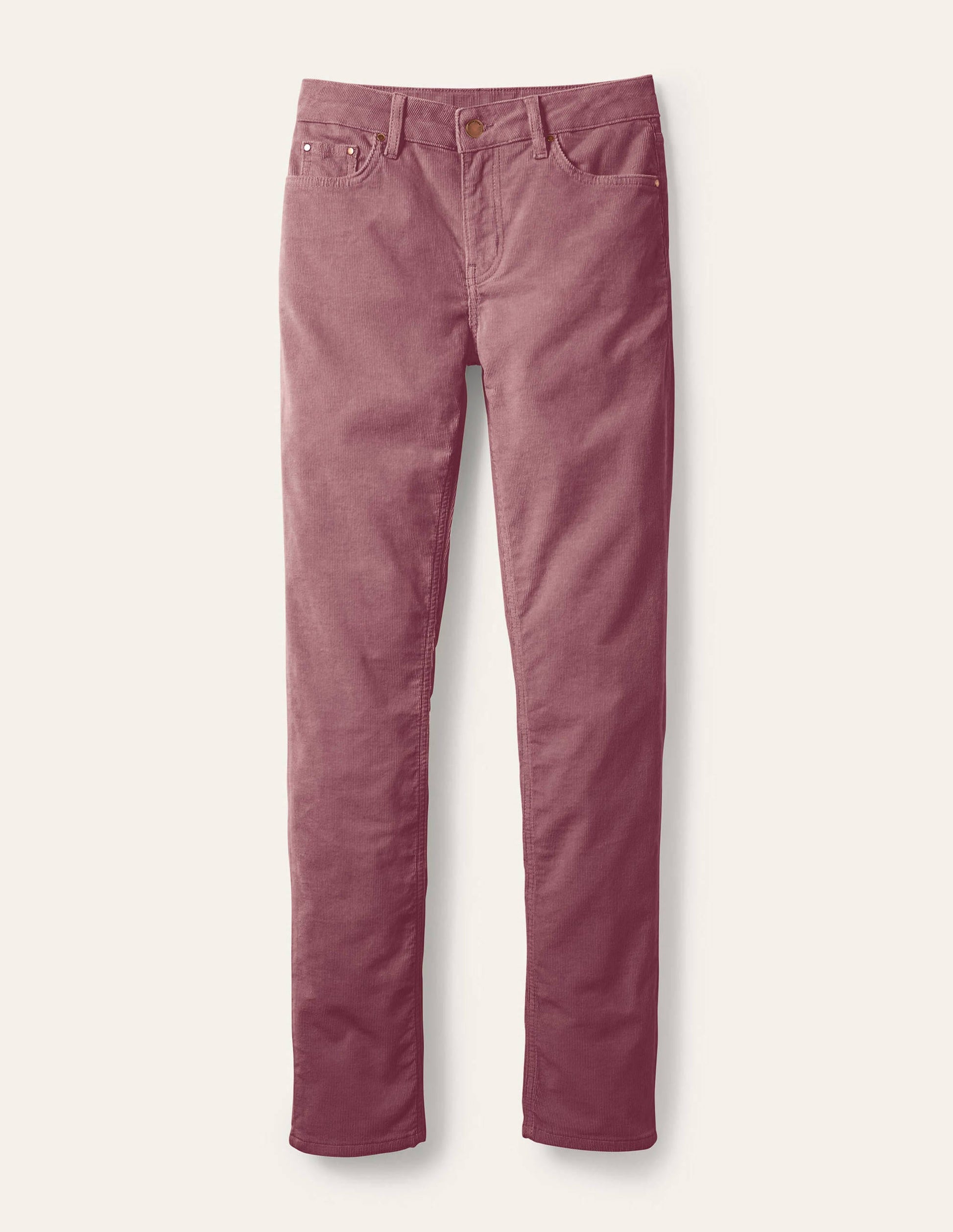 Schmale Cord-Jeans mit geradem Bein-Glühweinrot-8