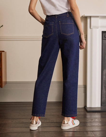 Barrel-Jeans-Indigoblau