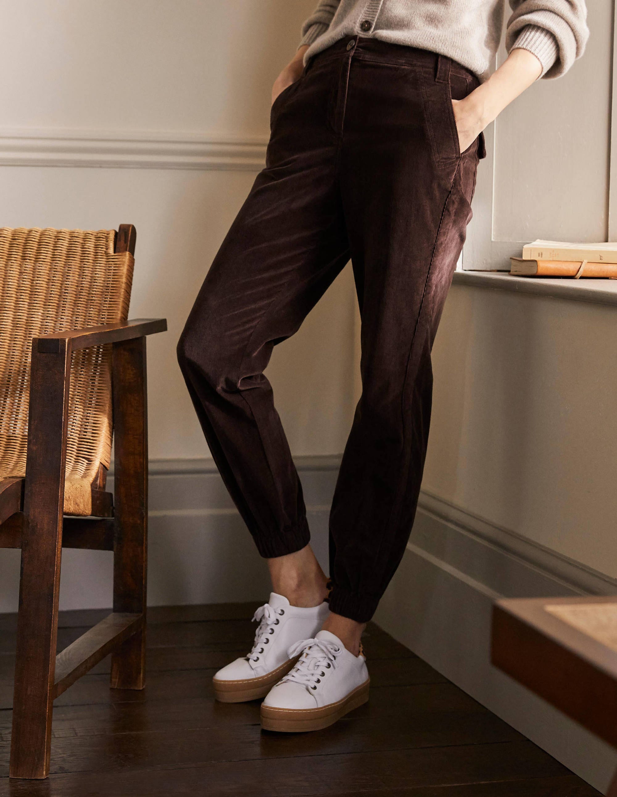 Pantalon chino Gowrie-Velours côtelé glycine profond - Image 3