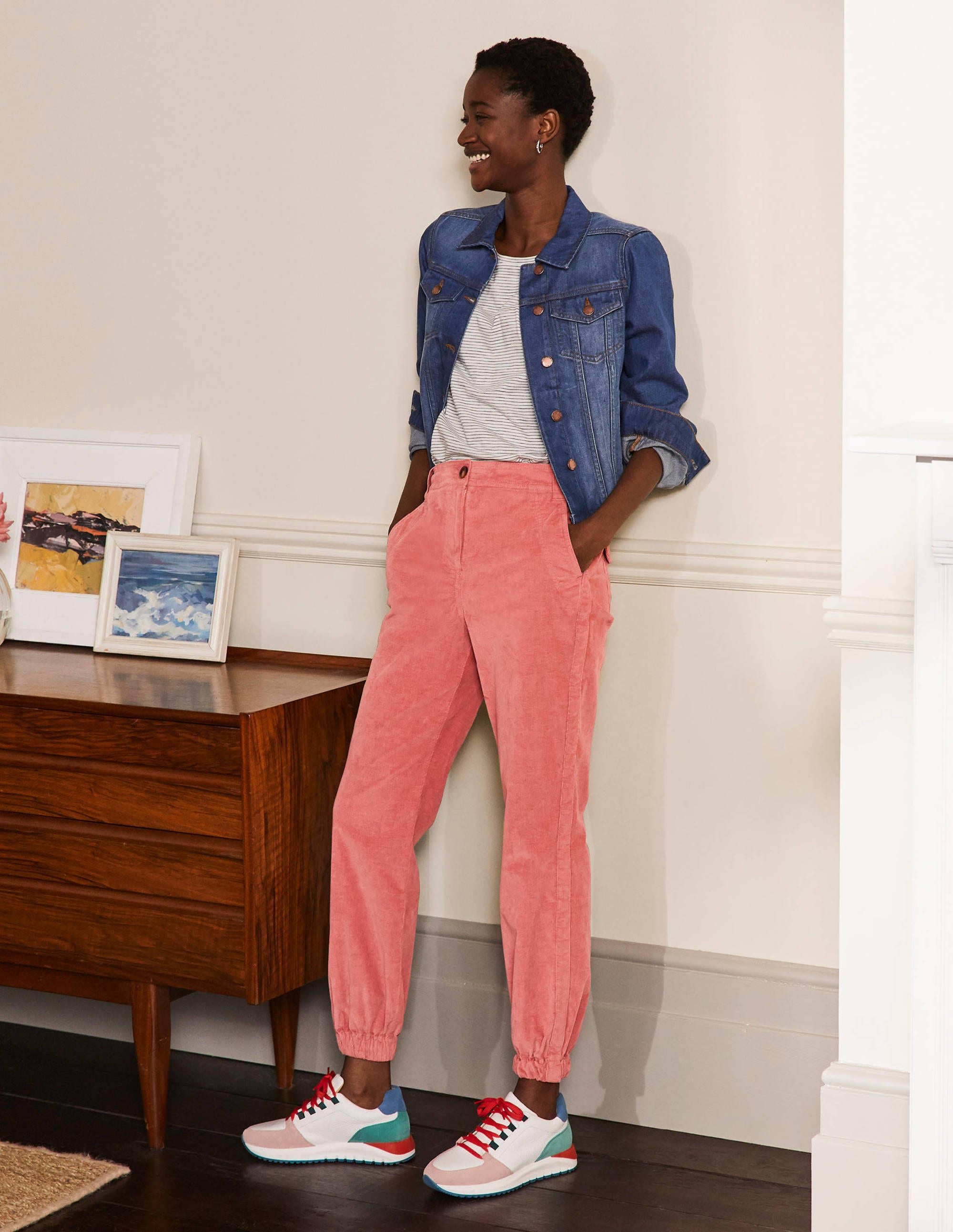 Pantalon chino Gowrie-Velours côtelé poudré - Image 5
