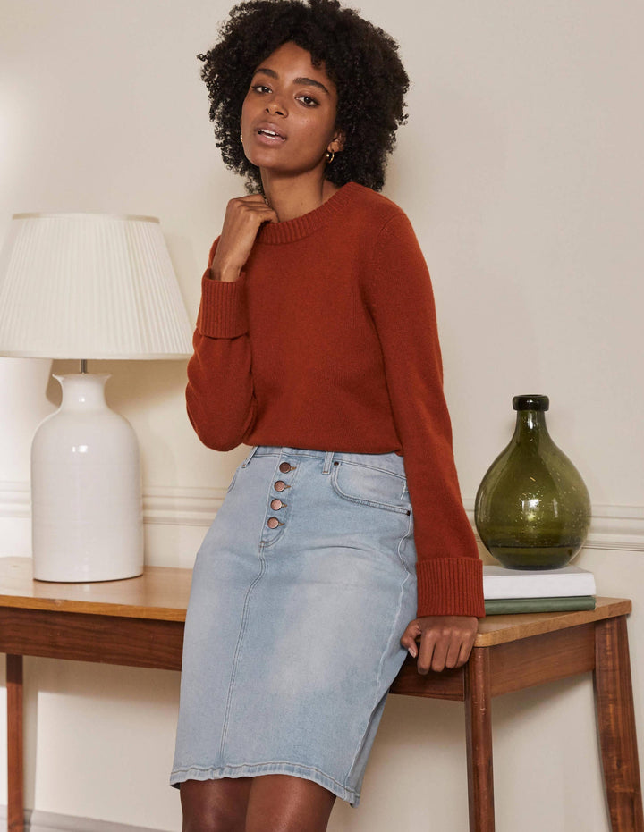 Amelie Girlfriend-Rock-Denim, Helle Waschung